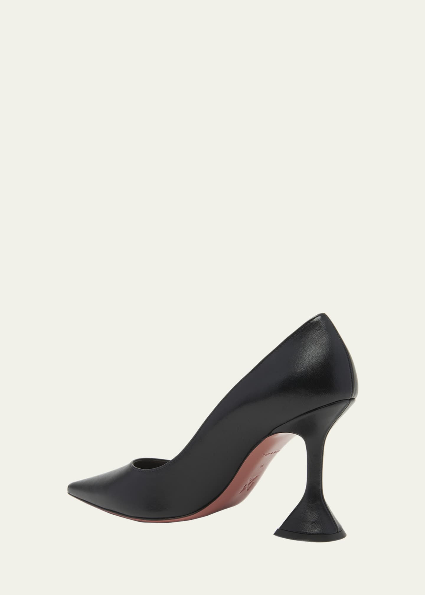 Amina Muaddi Ami Lambskin Pedestal Pumps Image 2 of 3
