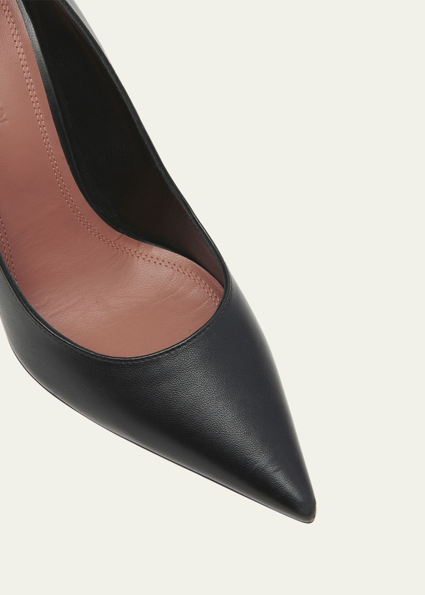 Amina Muaddi Ami Lambskin Pedestal Pumps Image 3 of 3