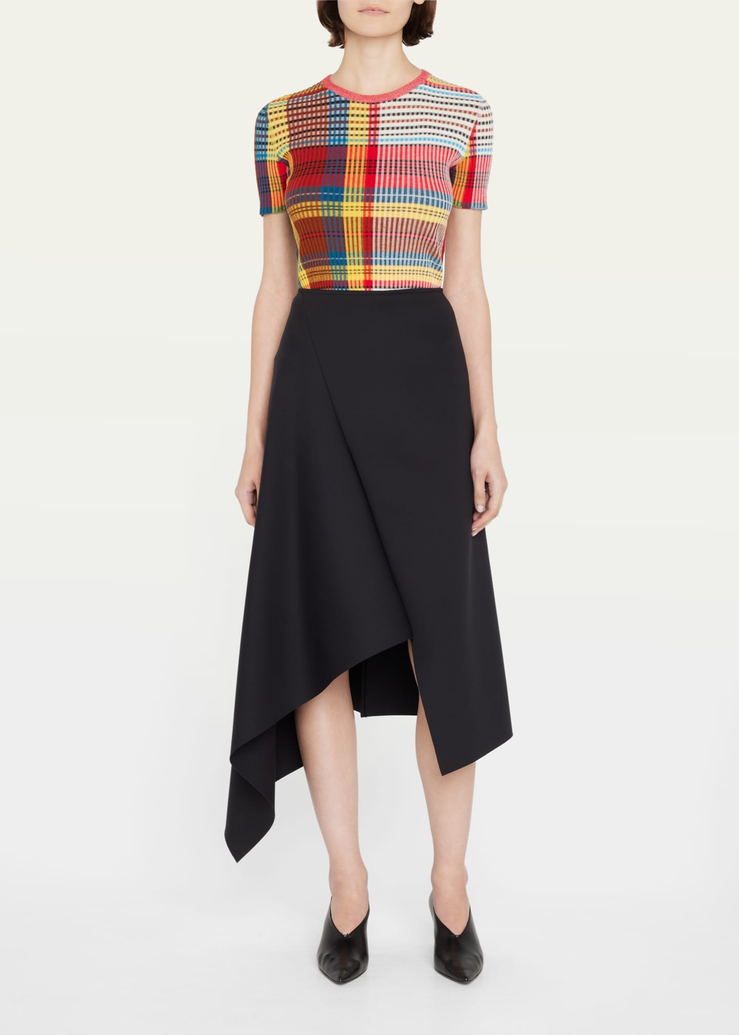 Akris Techno Asymmetric Midi Skirt Image 1 of 3