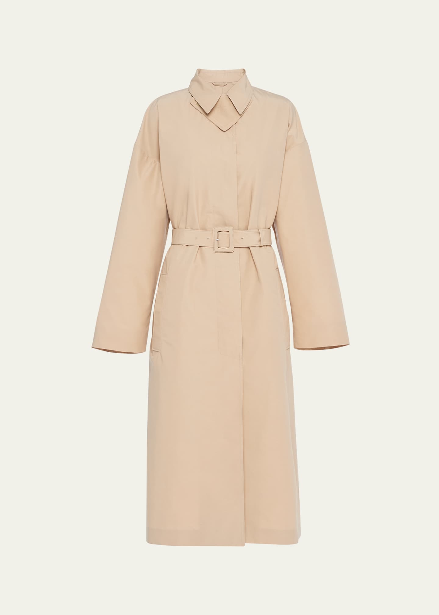 Prada Belted Poplin Trench Coat - Bergdorf Goodman