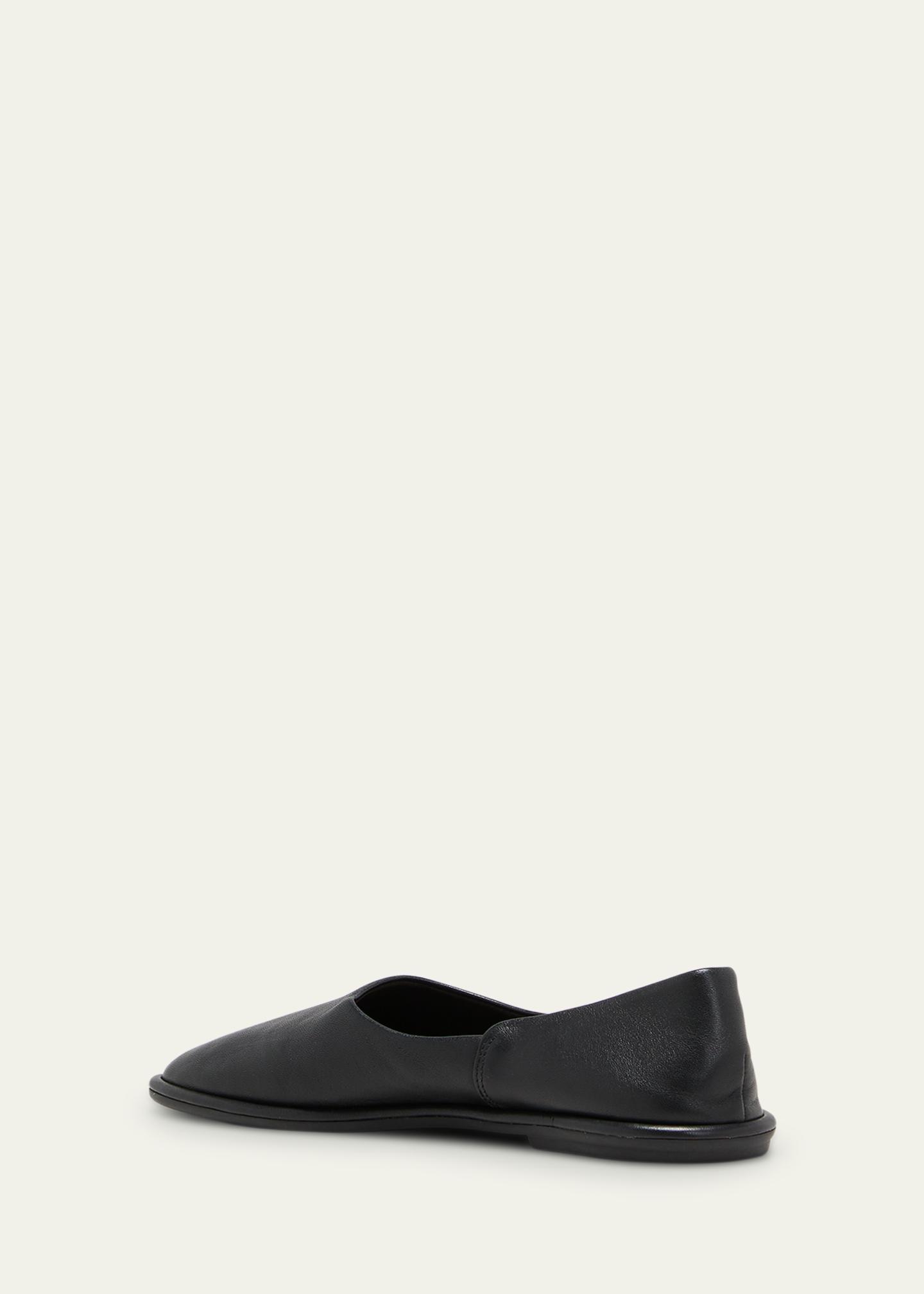 Ballerines En Cuir The Row Canal Noires - Taille EU 38 / US 8, Neuf Sans Emballage, Cuir Italien