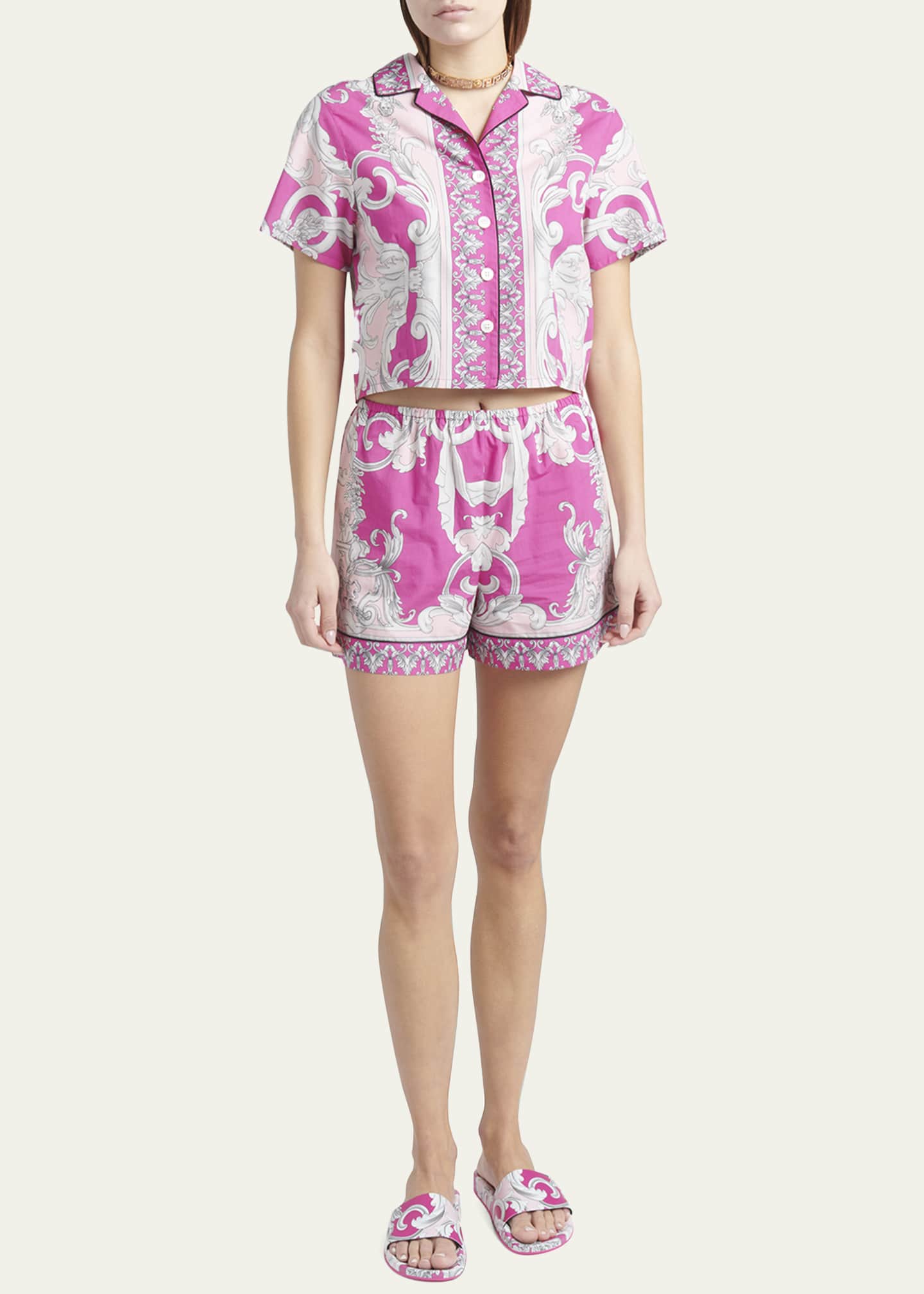 versace pajama shorts