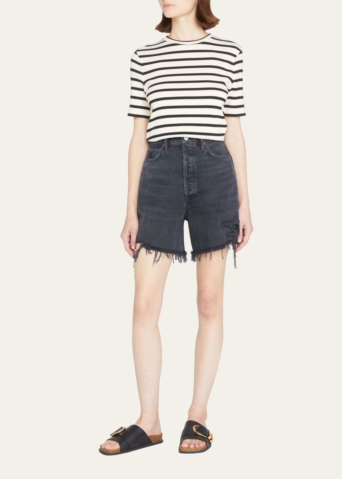 baggy jean shorts