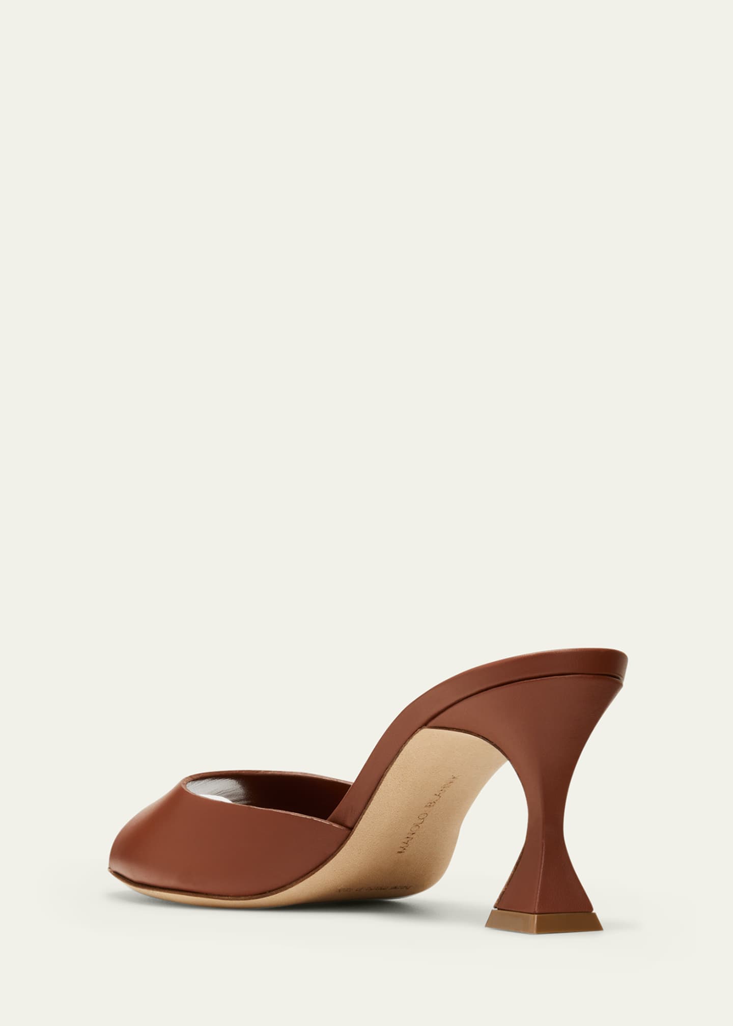 Manolo Blahnik Jadarona Leather Mule Sandals Image 2 of 3