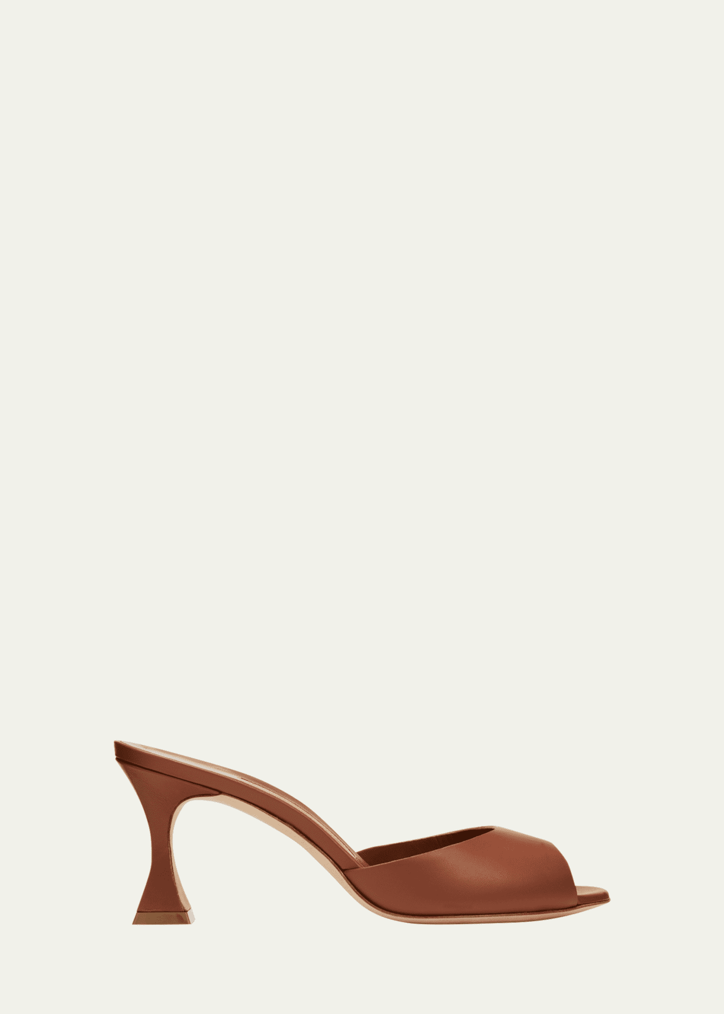 Brown leather mule sandals sales