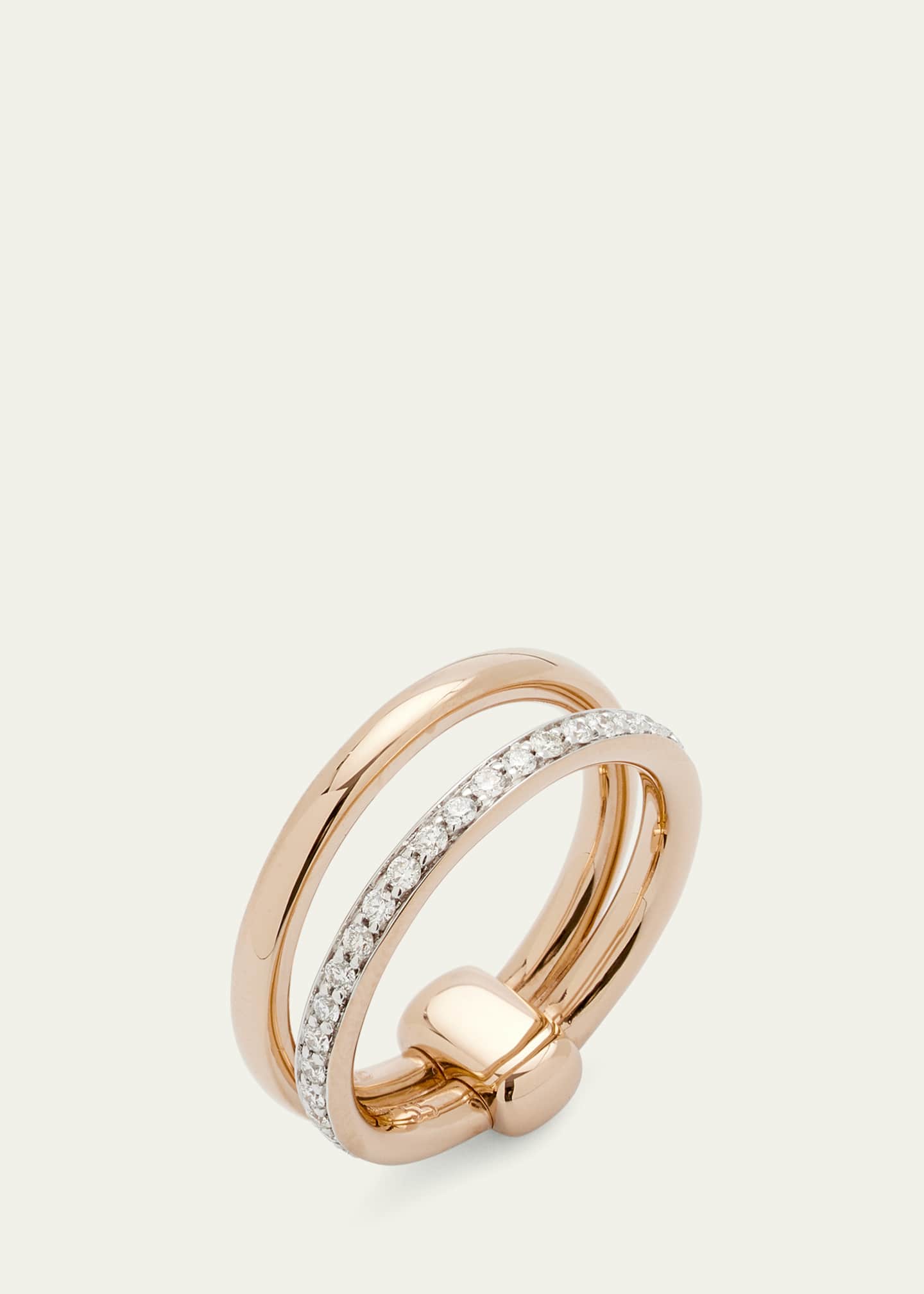 Pomellato Iconica 18K Rose Gold Ring with Diamonds Image 3 of 4