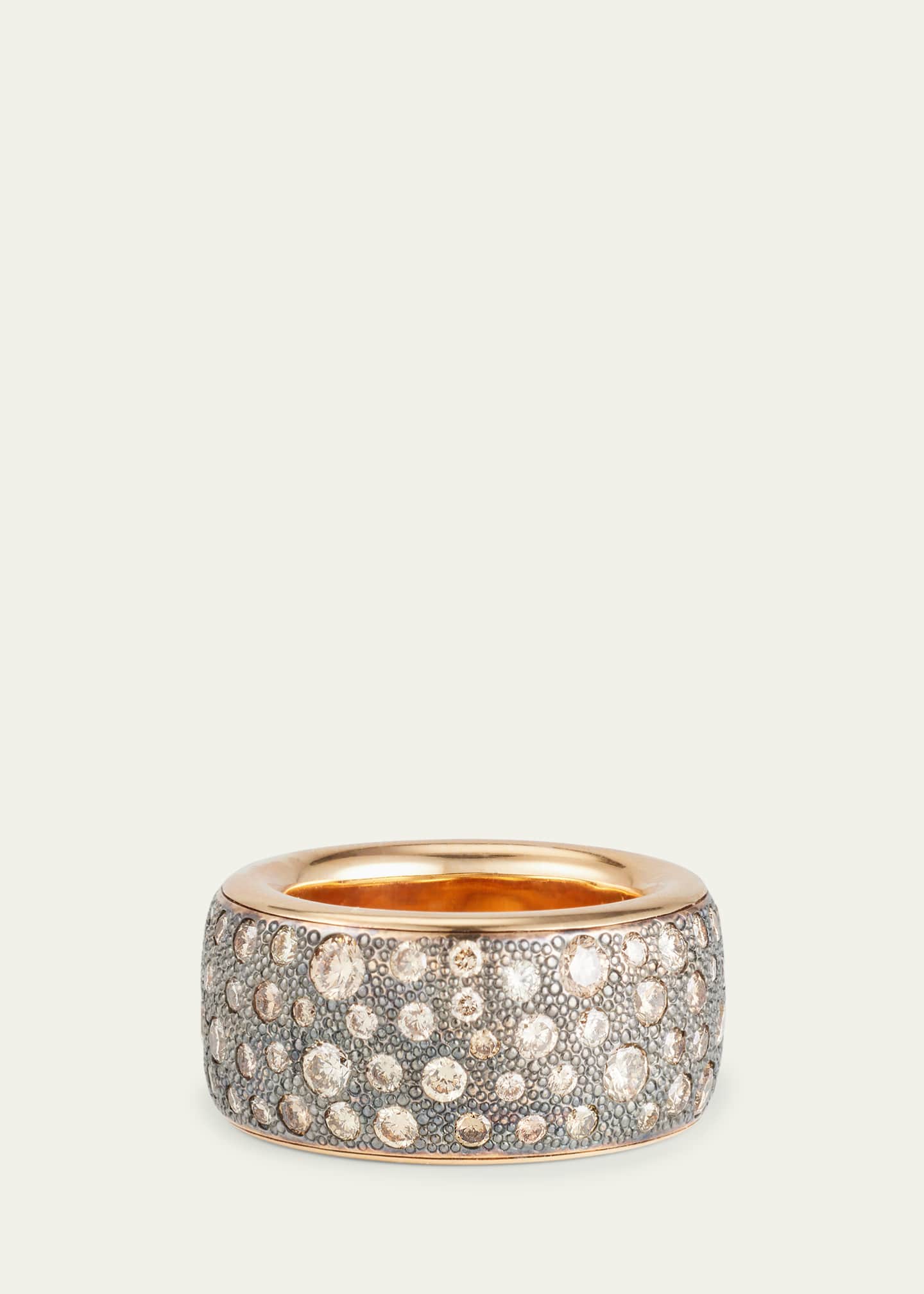Pomellato Iconica Rose Gold Maxi Ring with Brown Diamonds Image 4 of 4