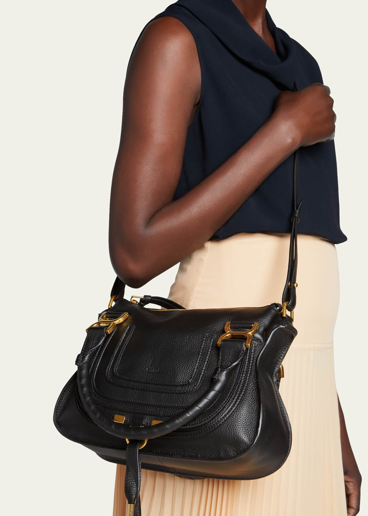 Chloé, Marcie small black shoulder bag