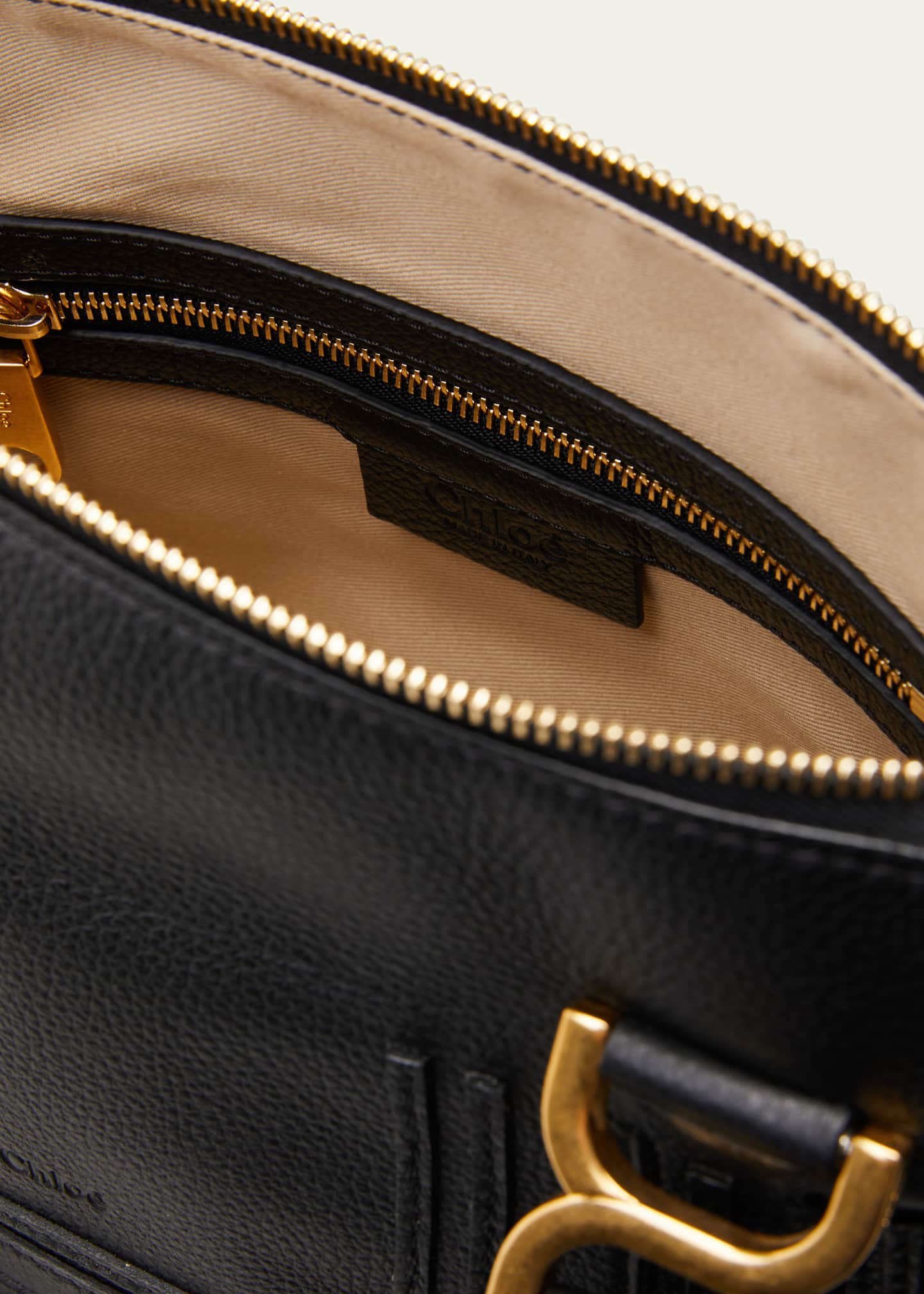 Chloe Marcie Small Satchel Bag in Grained Calfskin Image 4 of 6