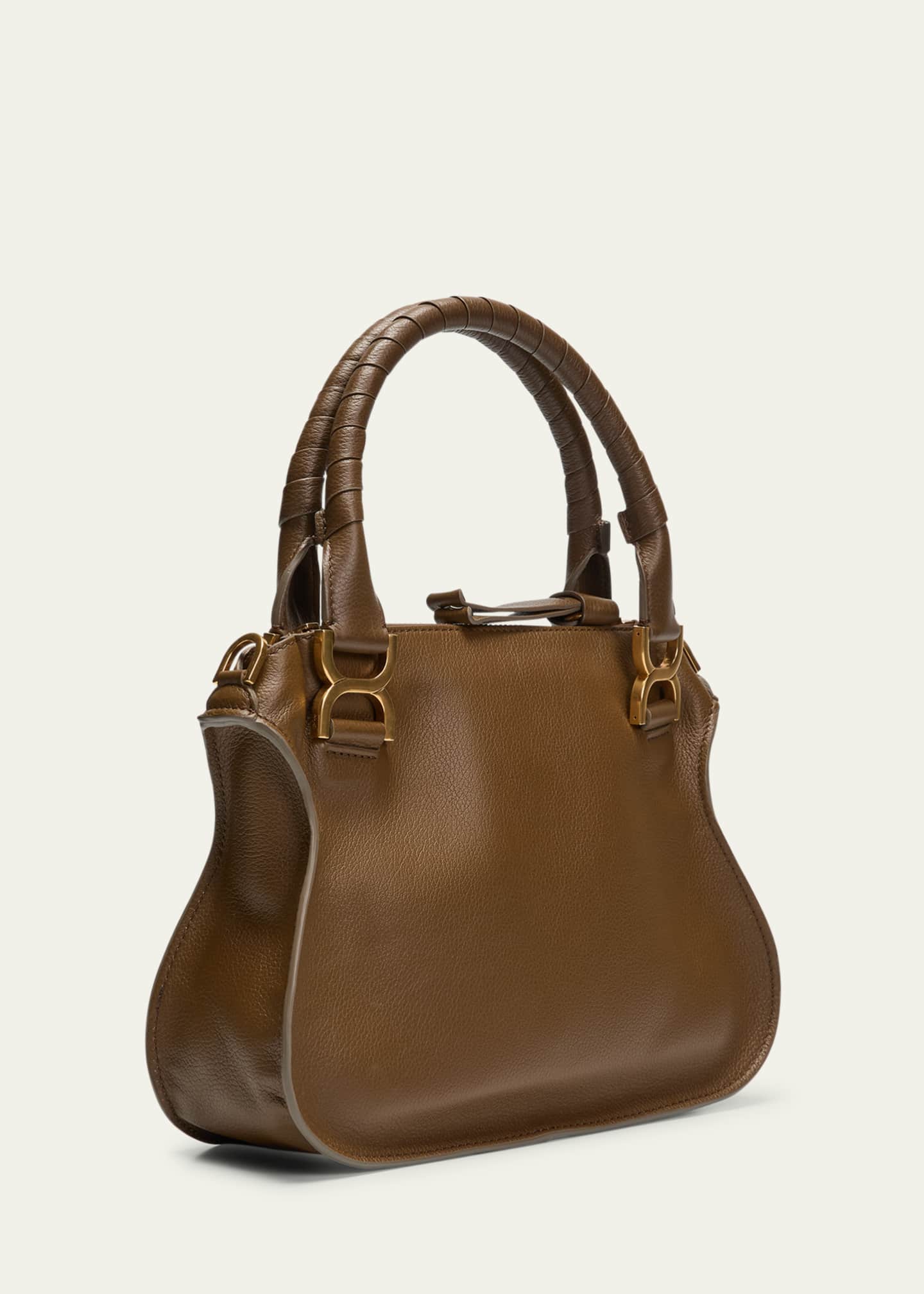 Chloe Marcie Small Satchel Bag in Grained Calfskin Image 3 of 6