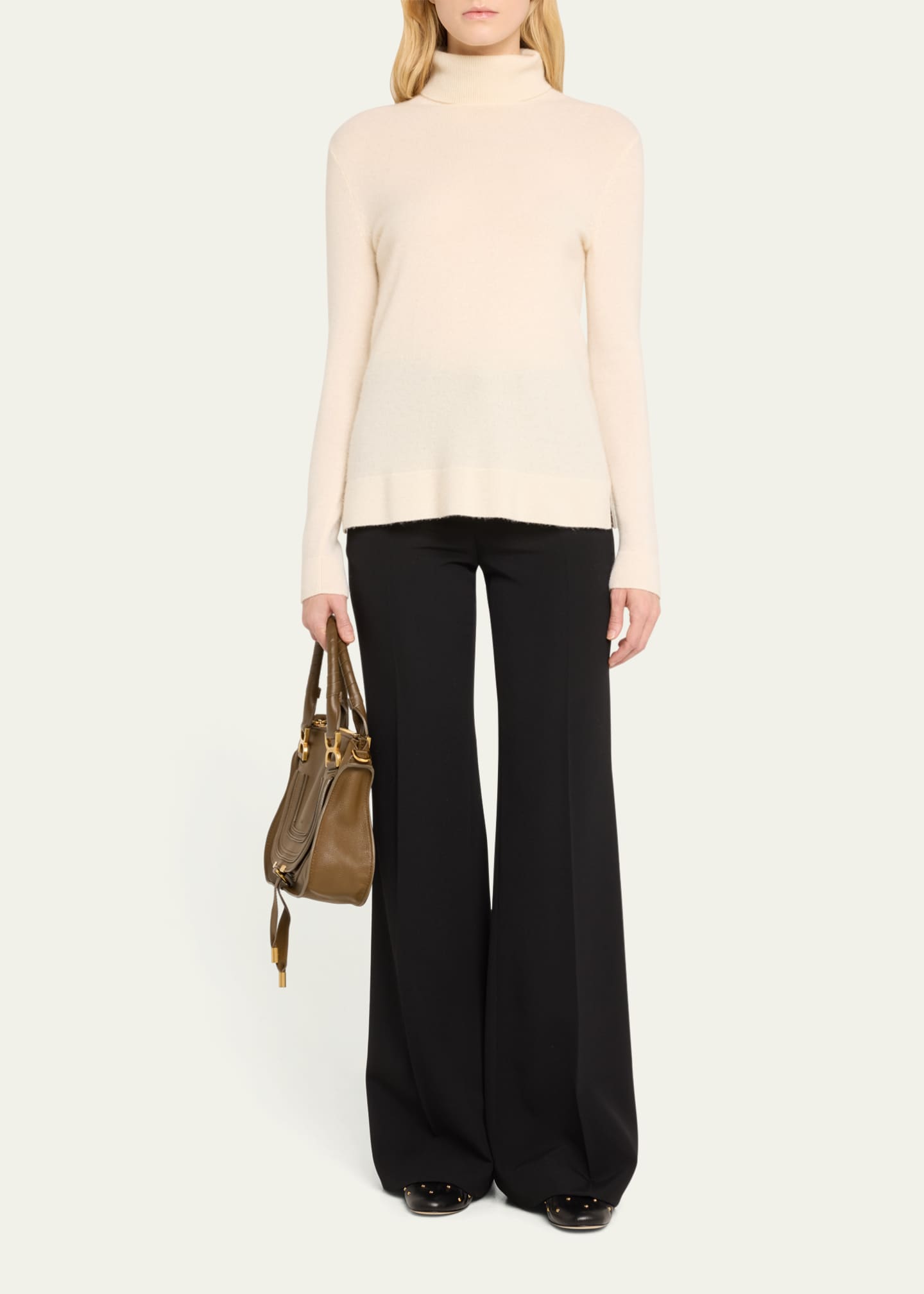 Chloe Marcie Small Satchel Bag in Grained Calfskin Image 5 of 6