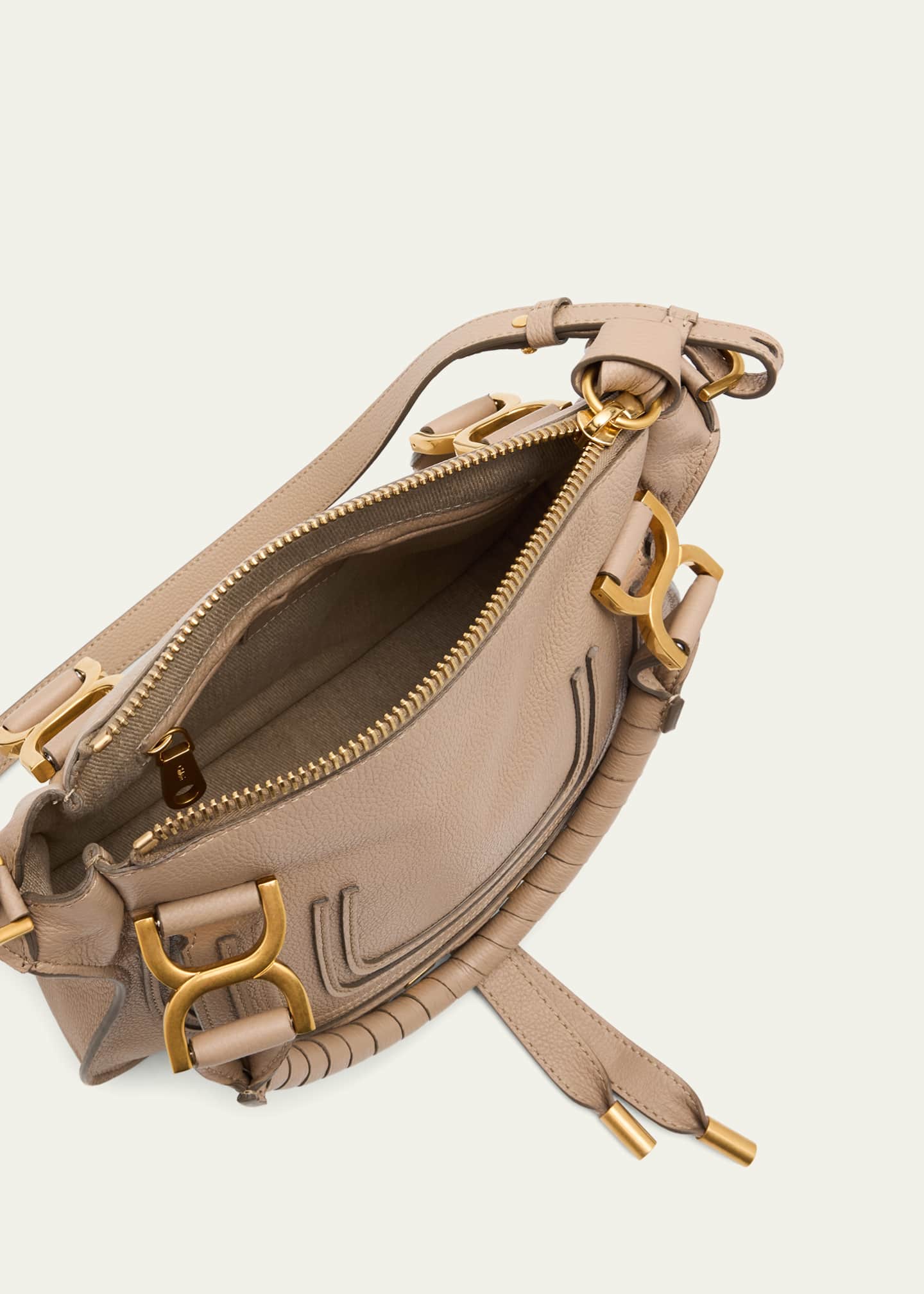Chloe Marcie Small Satchel Bag in Grained Calfskin Image 4 of 6
