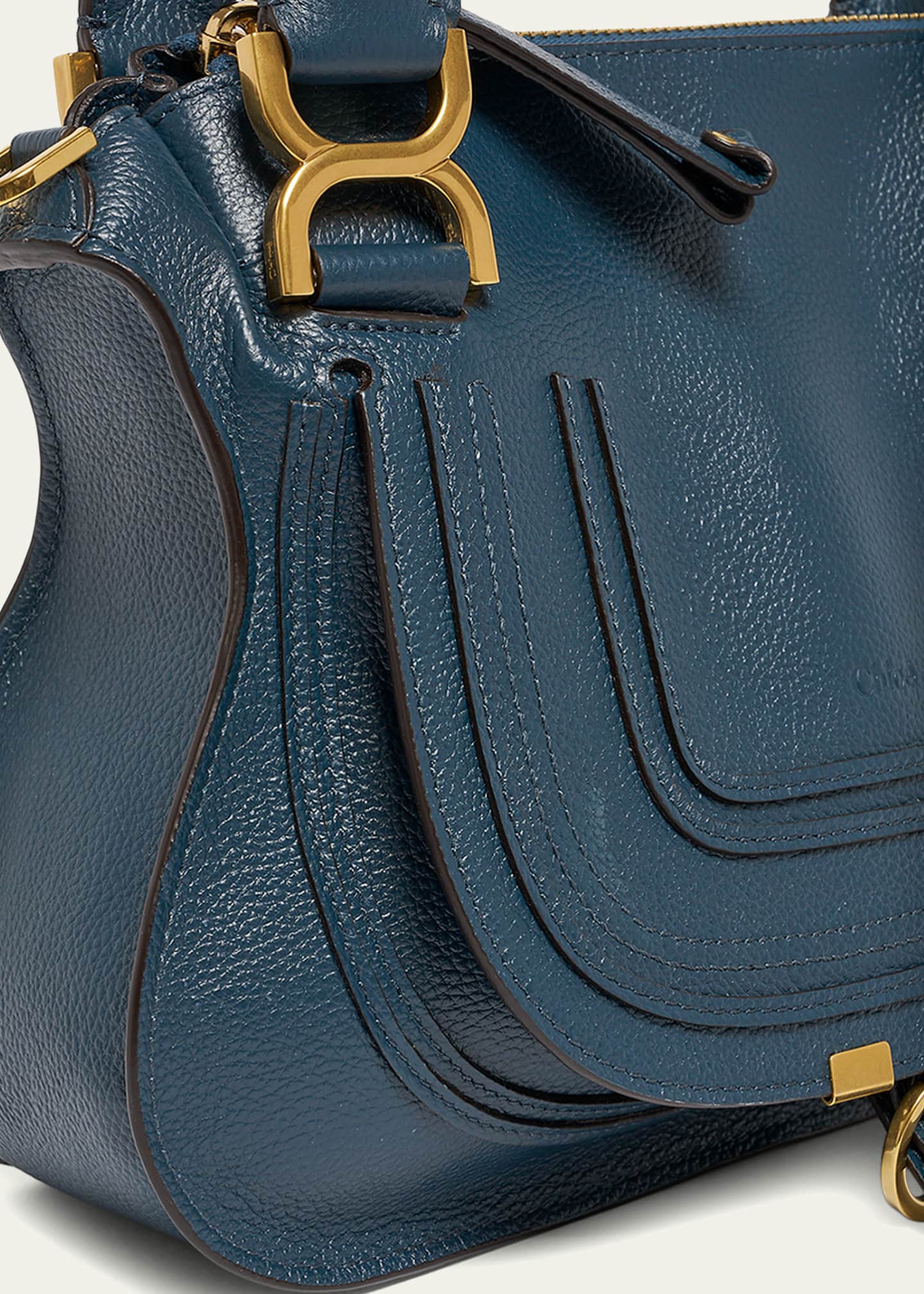 Chloe Marcie Small Satchel Bag in Grained Calfskin - Bergdorf Goodman