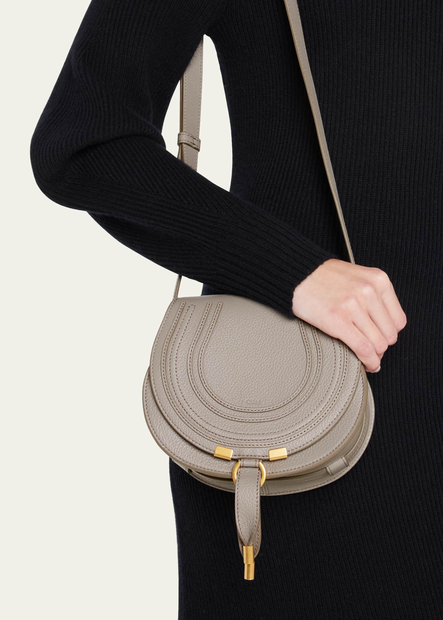 Chloe Marcie Small Crossbody Bag in Grained Calfskin Image 2 of 5