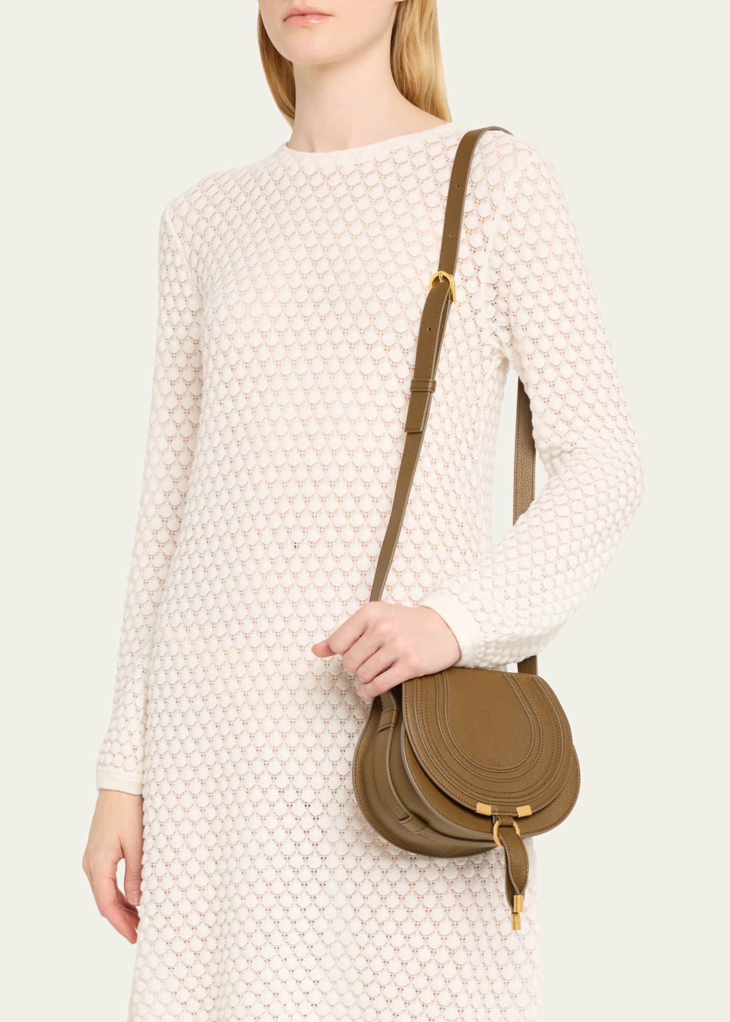 Chloe Marcie Small Crossbody Bag in Grained Calfskin Image 2 of 5