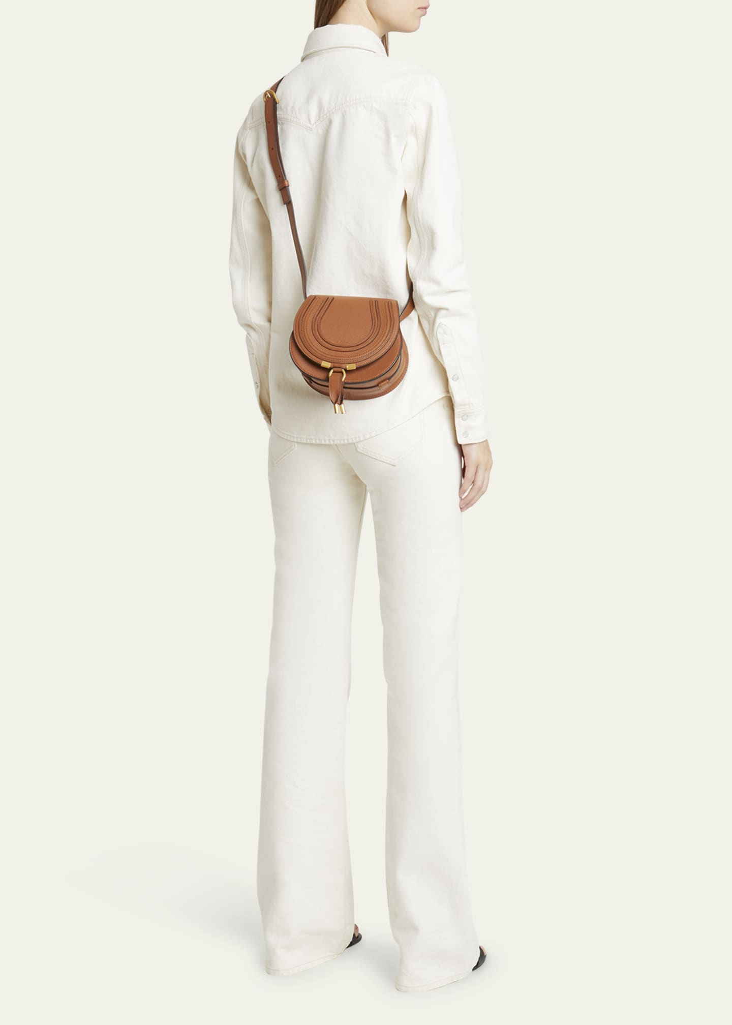 Chloe Marcie Small Crossbody Bag in Grained Calfskin Image 5 of 5