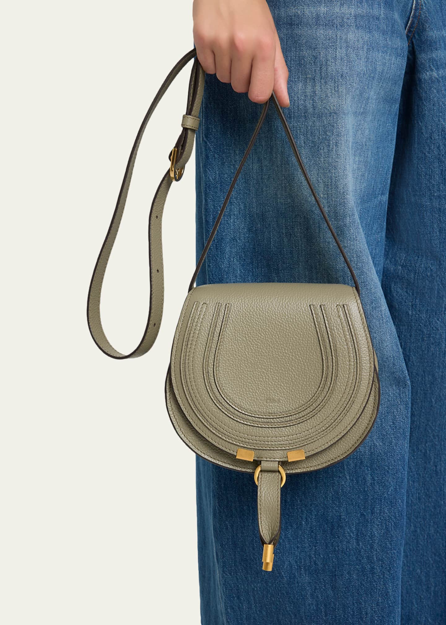Marcie Small Crossbody Bag in Grained Calfskin