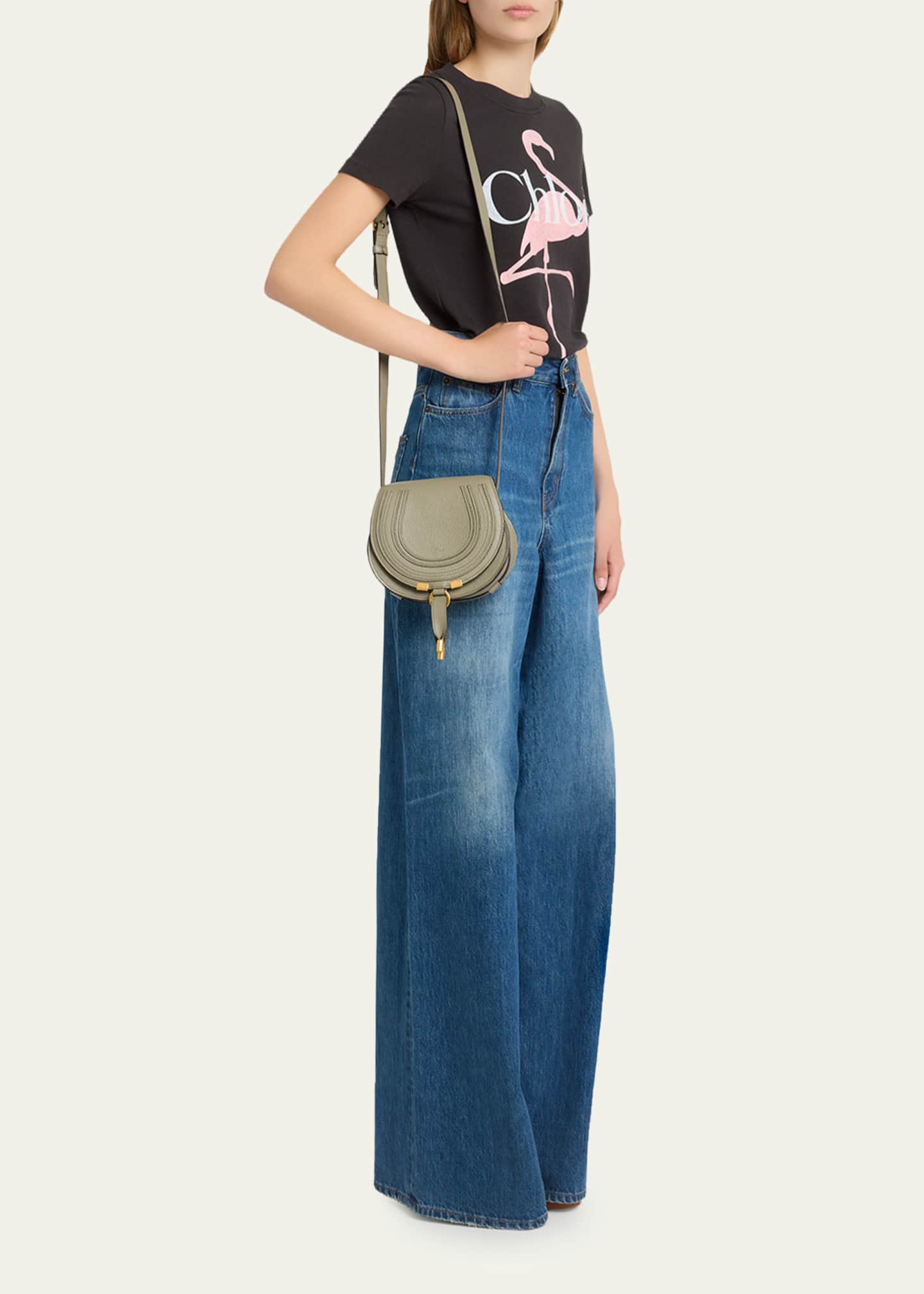 Marcie Small Crossbody Bag in Grained Calfskin