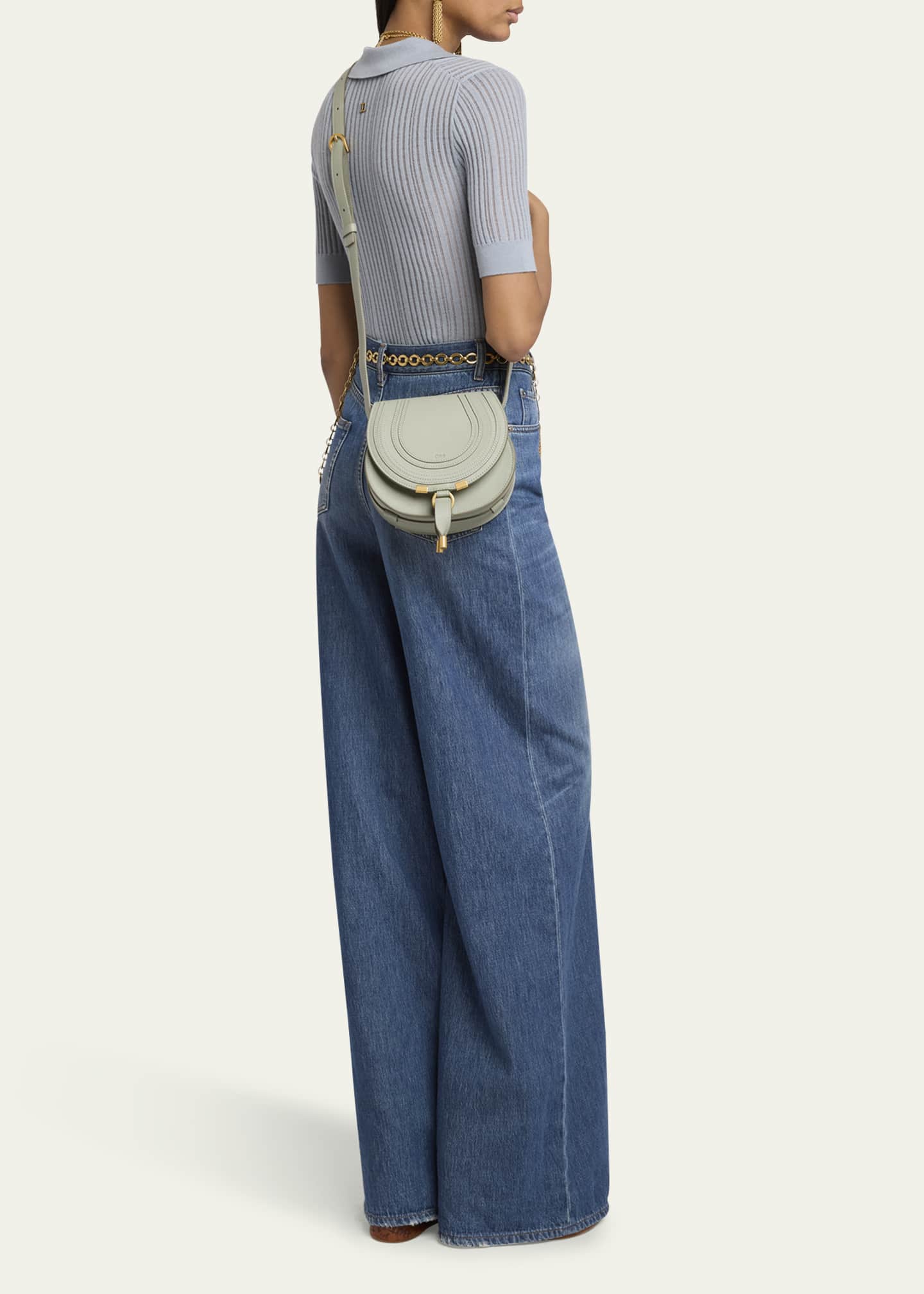 Chloe Marcie Small Crossbody Bag in Grained Calfskin Image 5 of 5