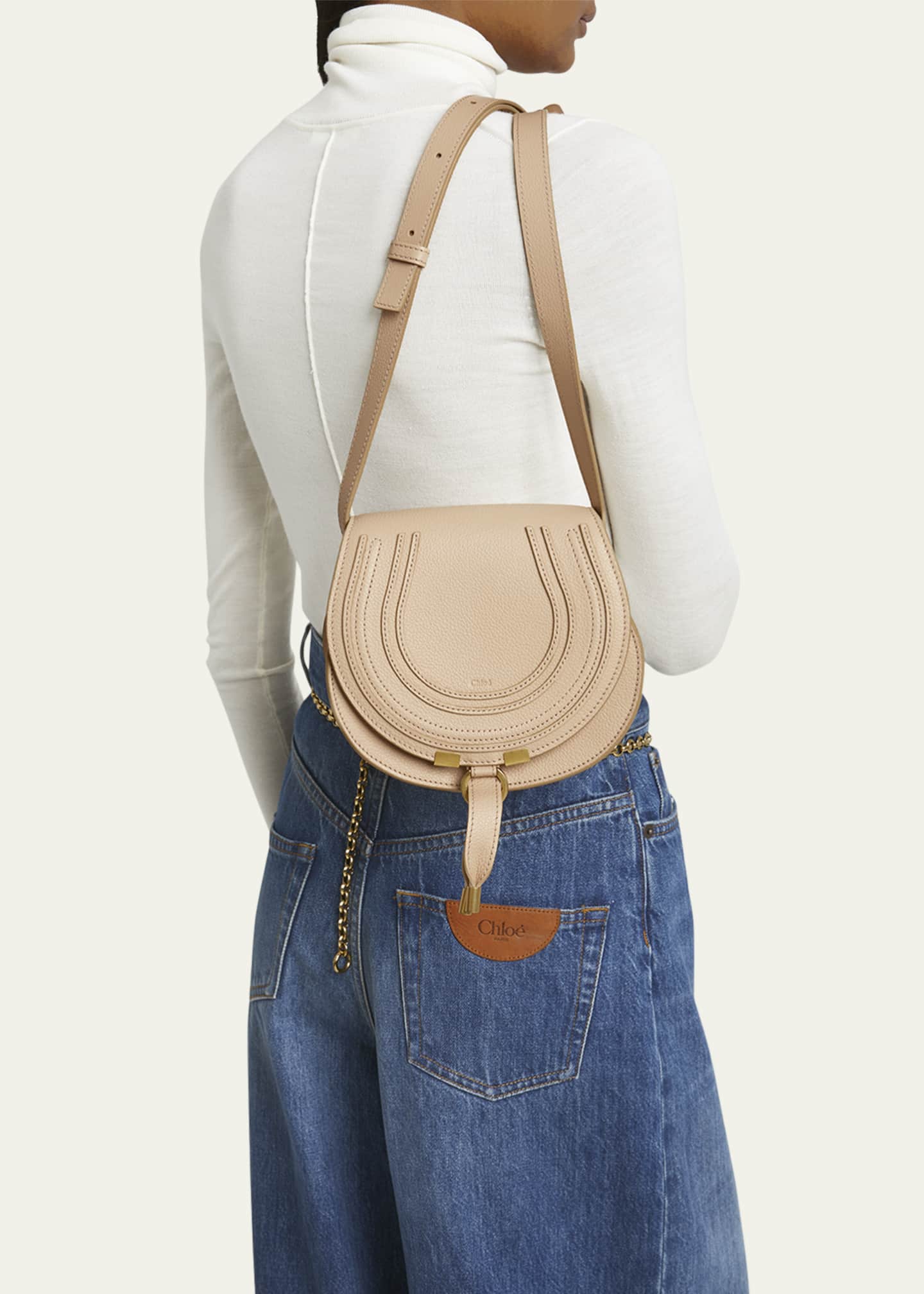Chloe Marcie Small Crossbody Bag in Grained Calfskin Image 2 of 5