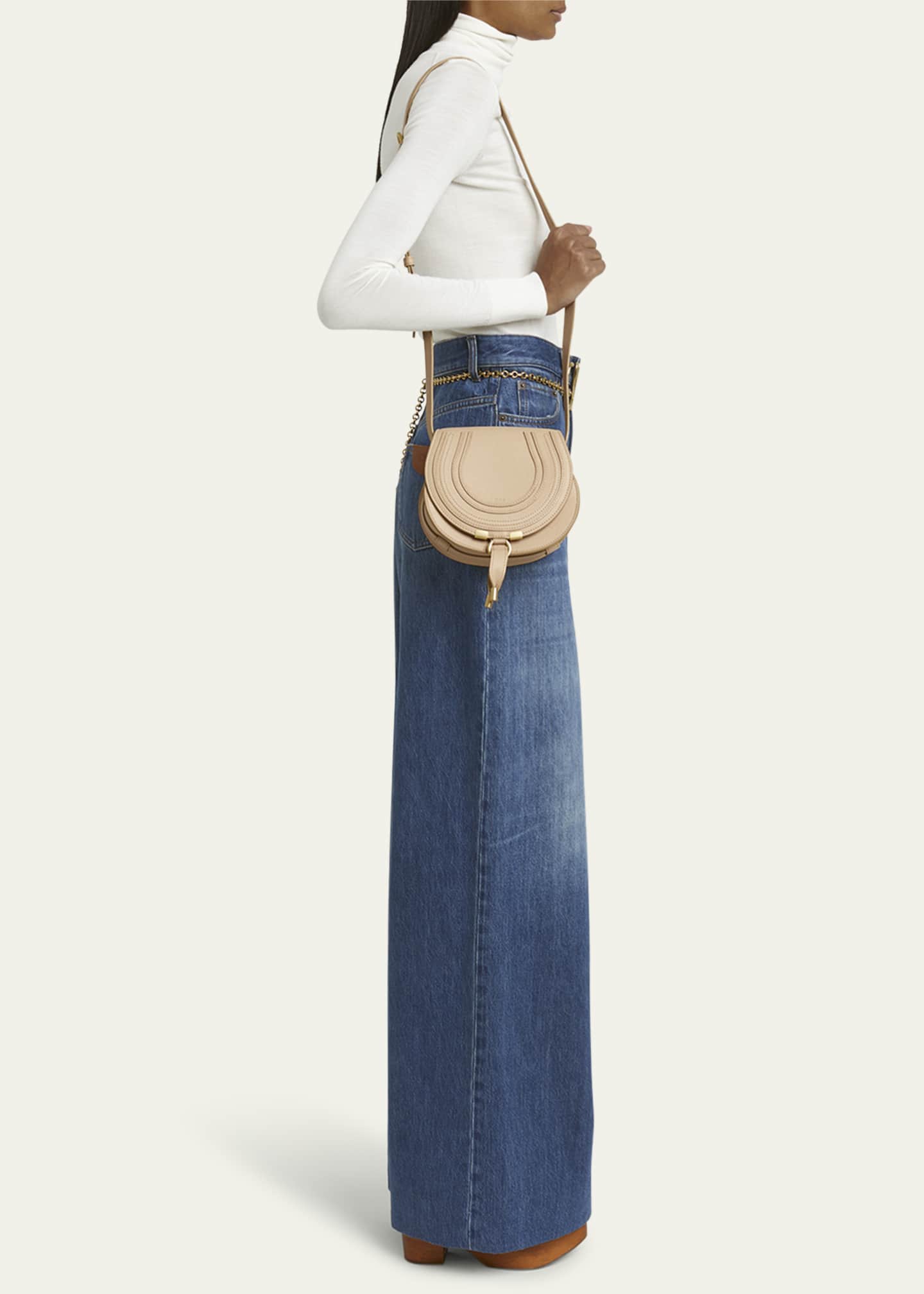 Chloe Marcie Small Crossbody Bag in Grained Calfskin Image 5 of 5