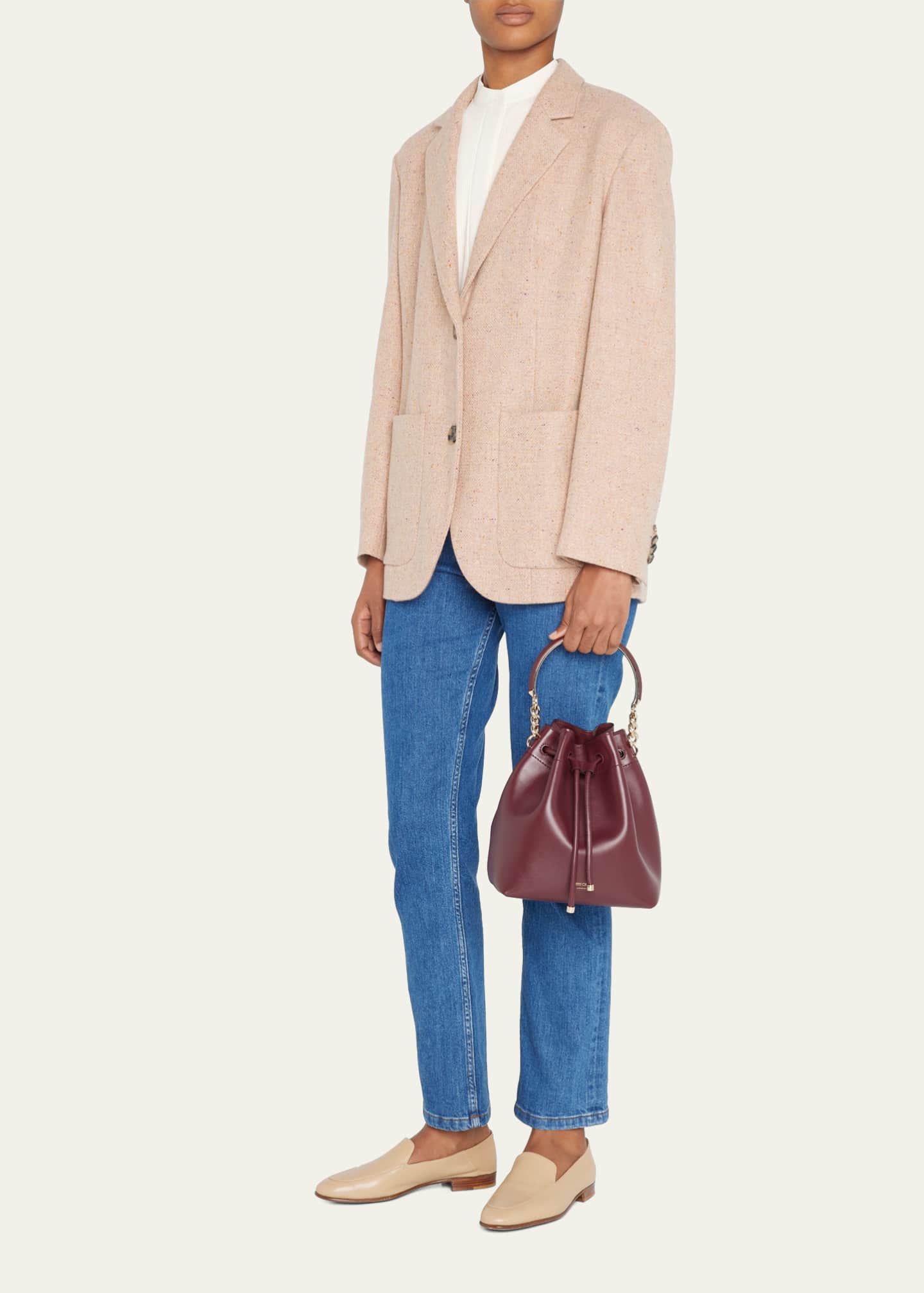 Jimmy choo bon sales bon bucket bag