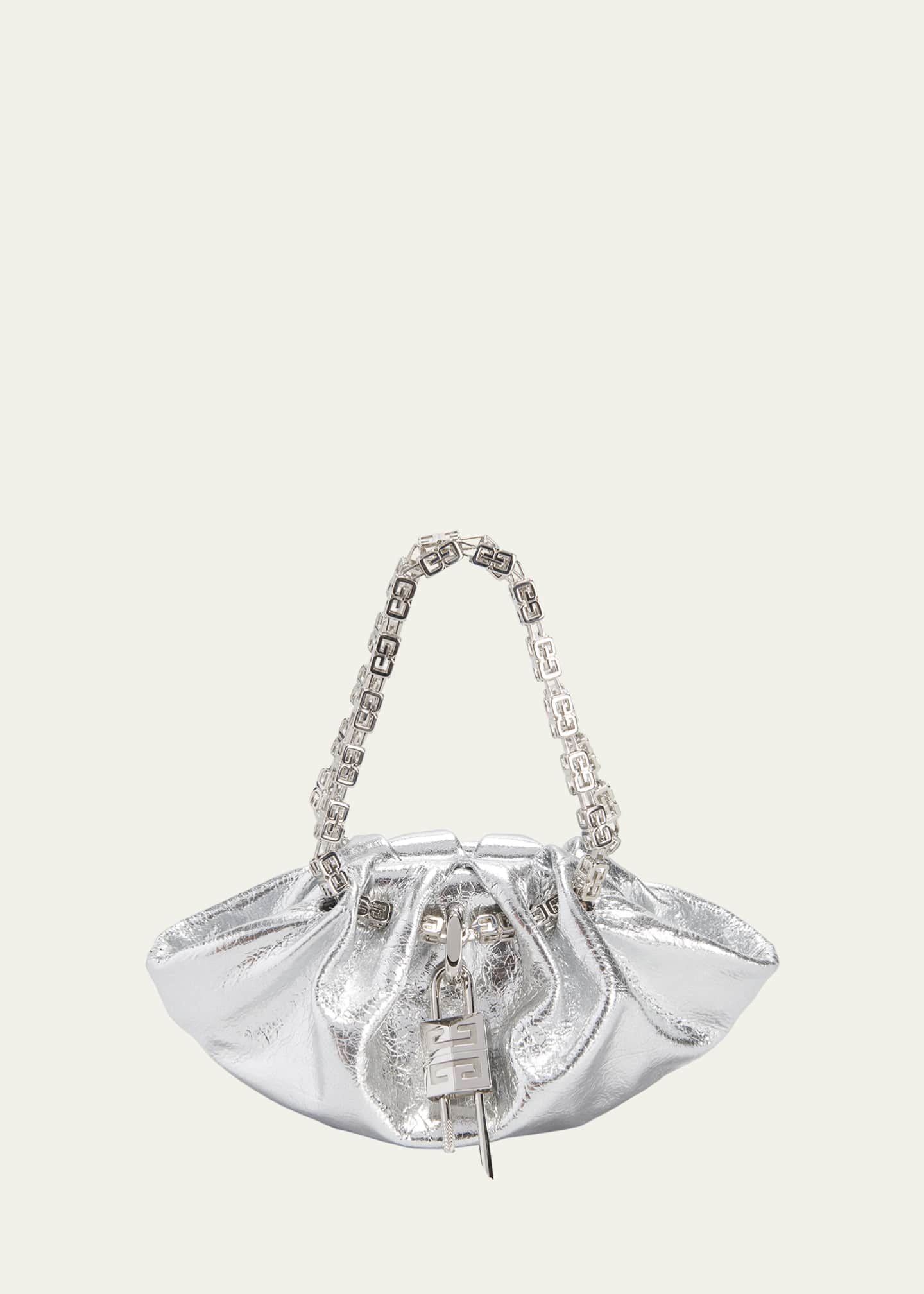 Givenchy Mini Kenny TopHandle Bag in Metallic Lambskin Leather