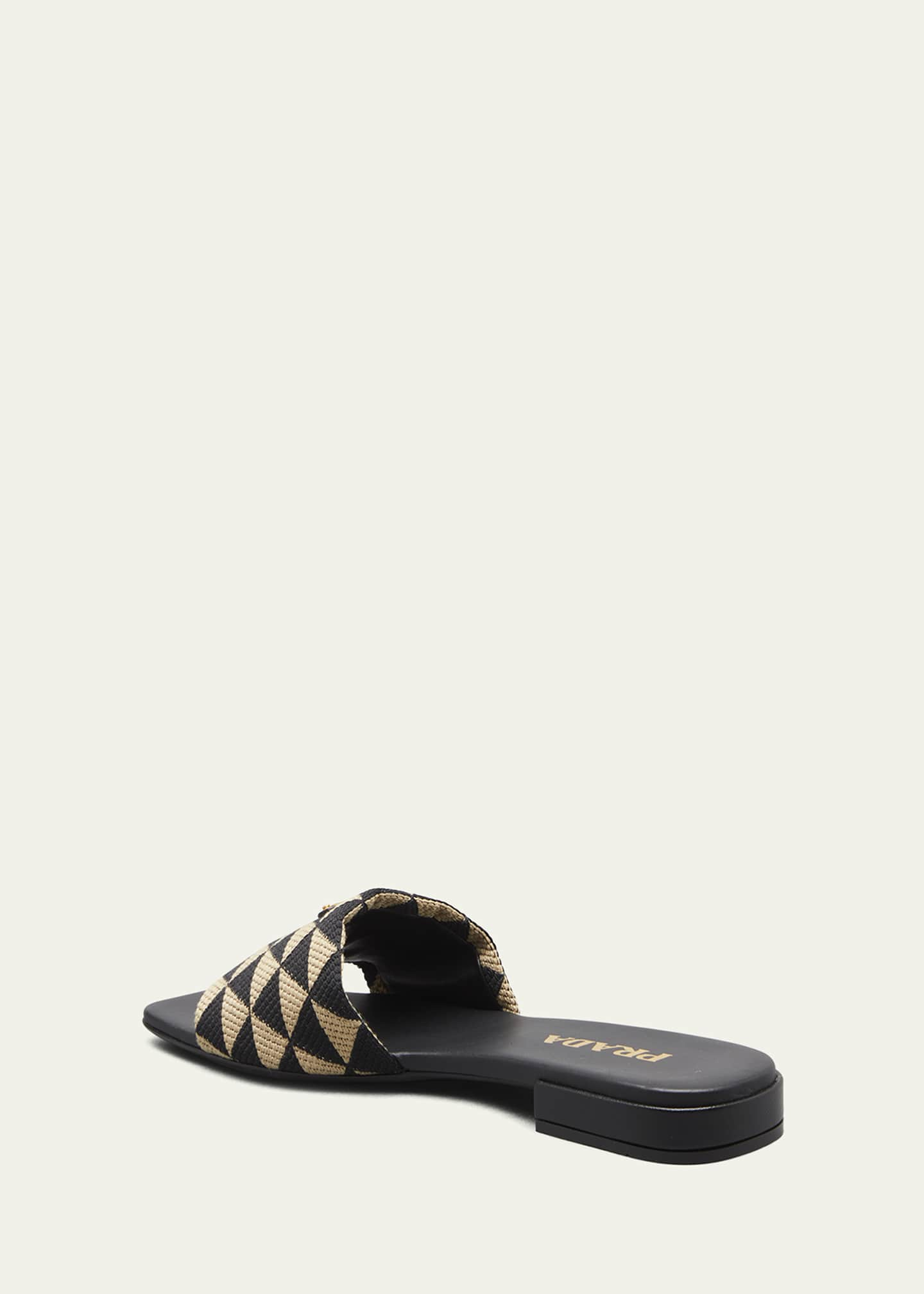 Prada Triangle Jacquard Flat Sandals - Bergdorf Goodman