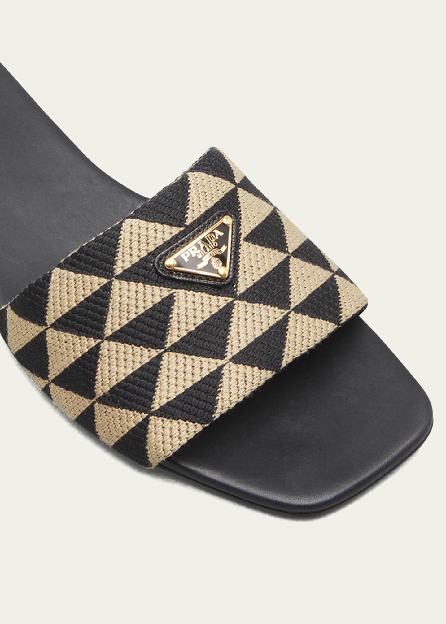 Prada logo online jacquard sandals