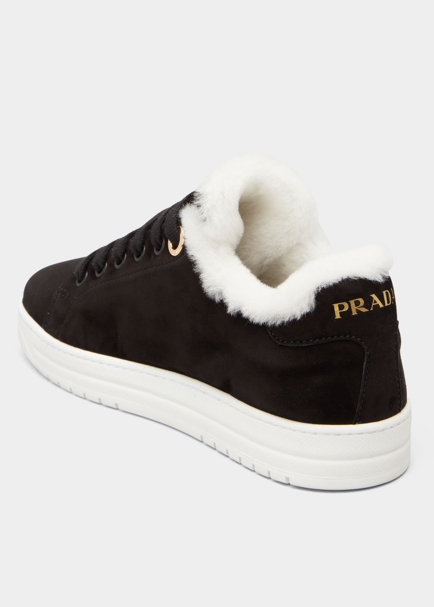 prada fur sneakers