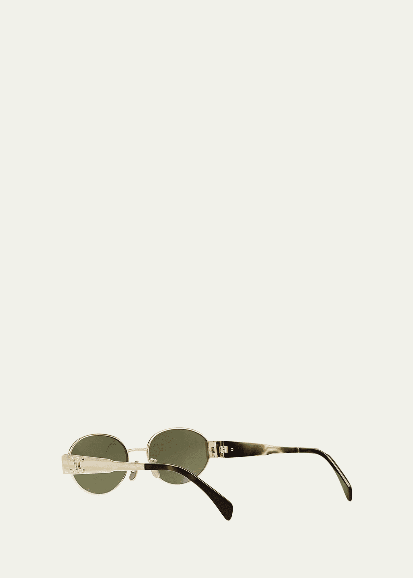 Celine Triomphe Oval Metal Sunglasses Image 4 of 5