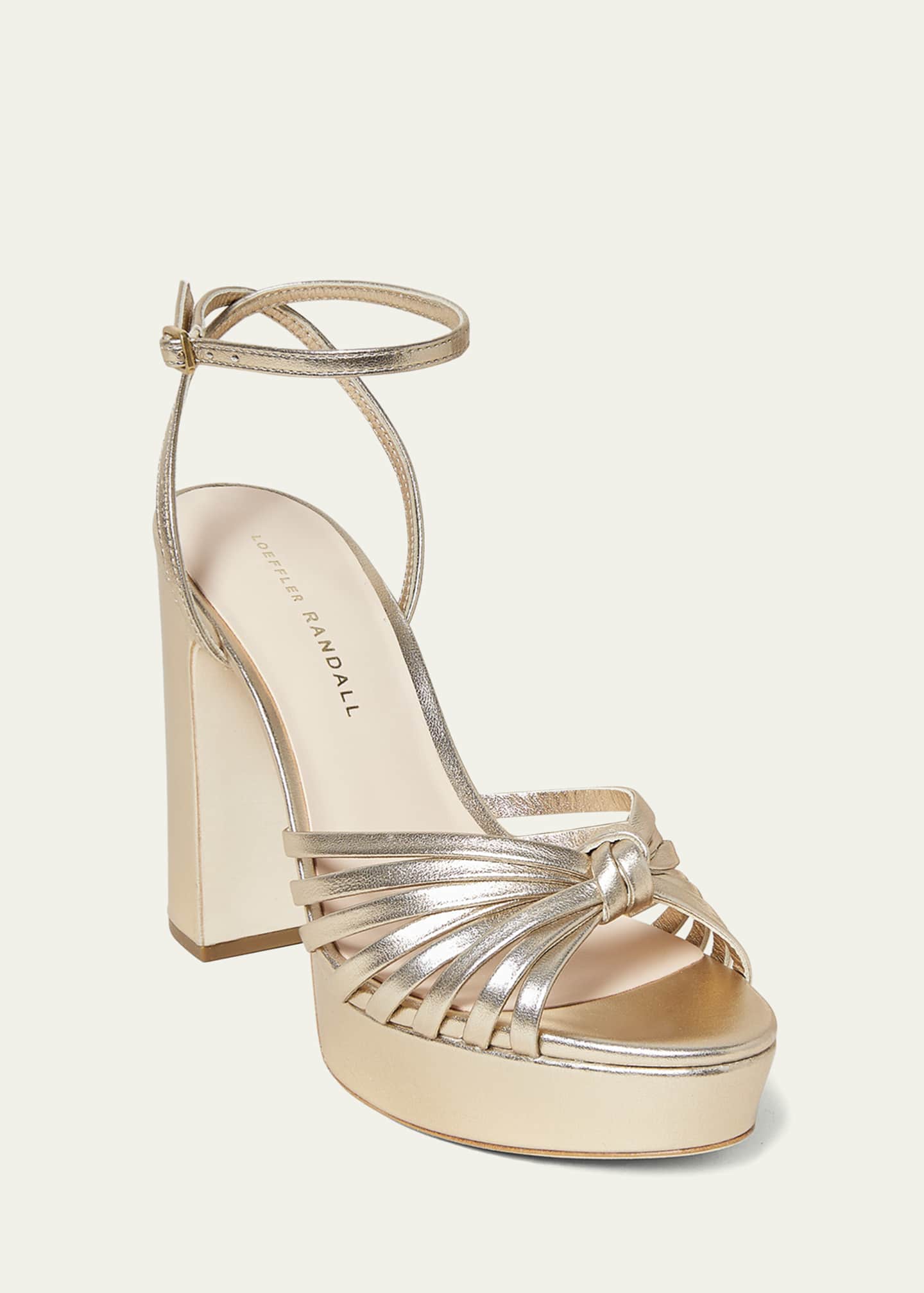 Loeffler Randall Rivka Metallic Knot Platform Sandals Image 2 of 3