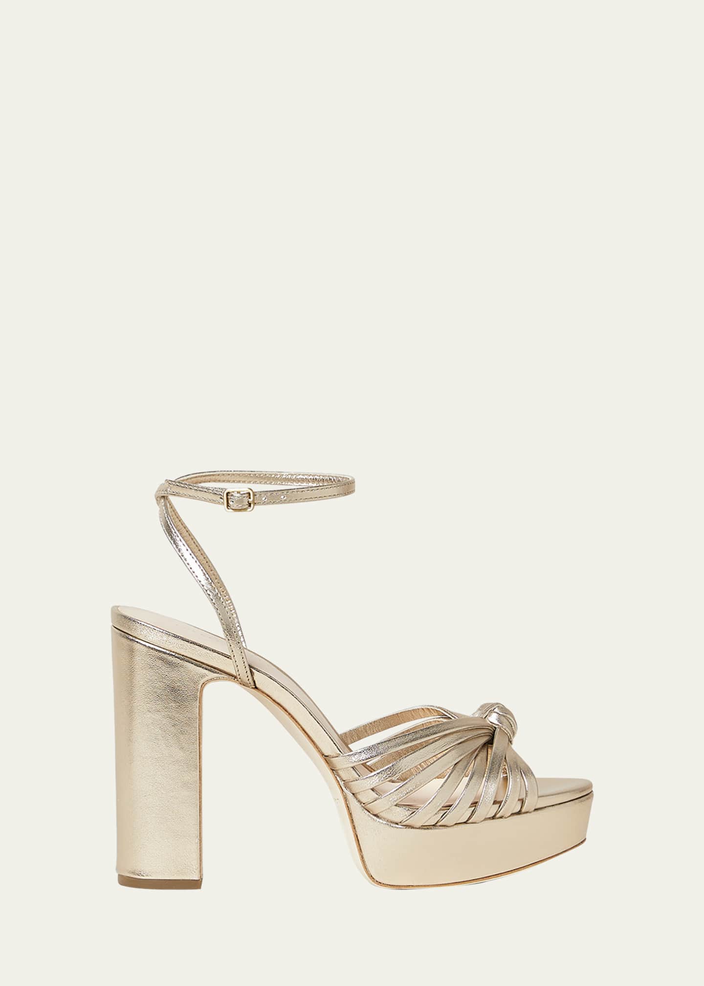 Loeffler Randall Rivka Metallic Knot Platform Sandals Image 1 of 3