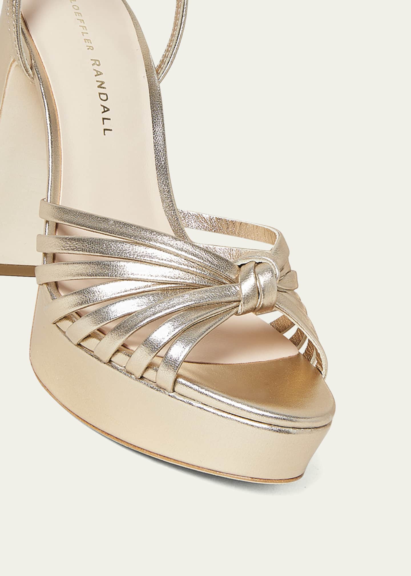 Loeffler Randall Rivka Metallic Knot Platform Sandals Image 3 of 3
