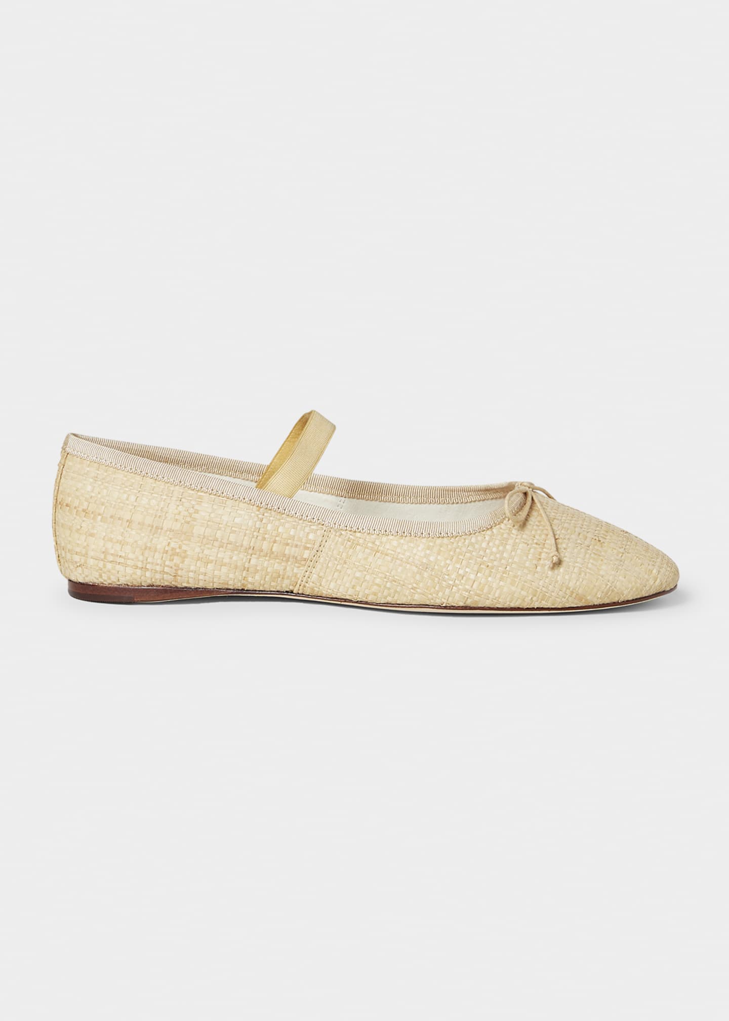 Loeffler Randall Leonie Raffia Ballerina Flats - Bergdorf Goodman