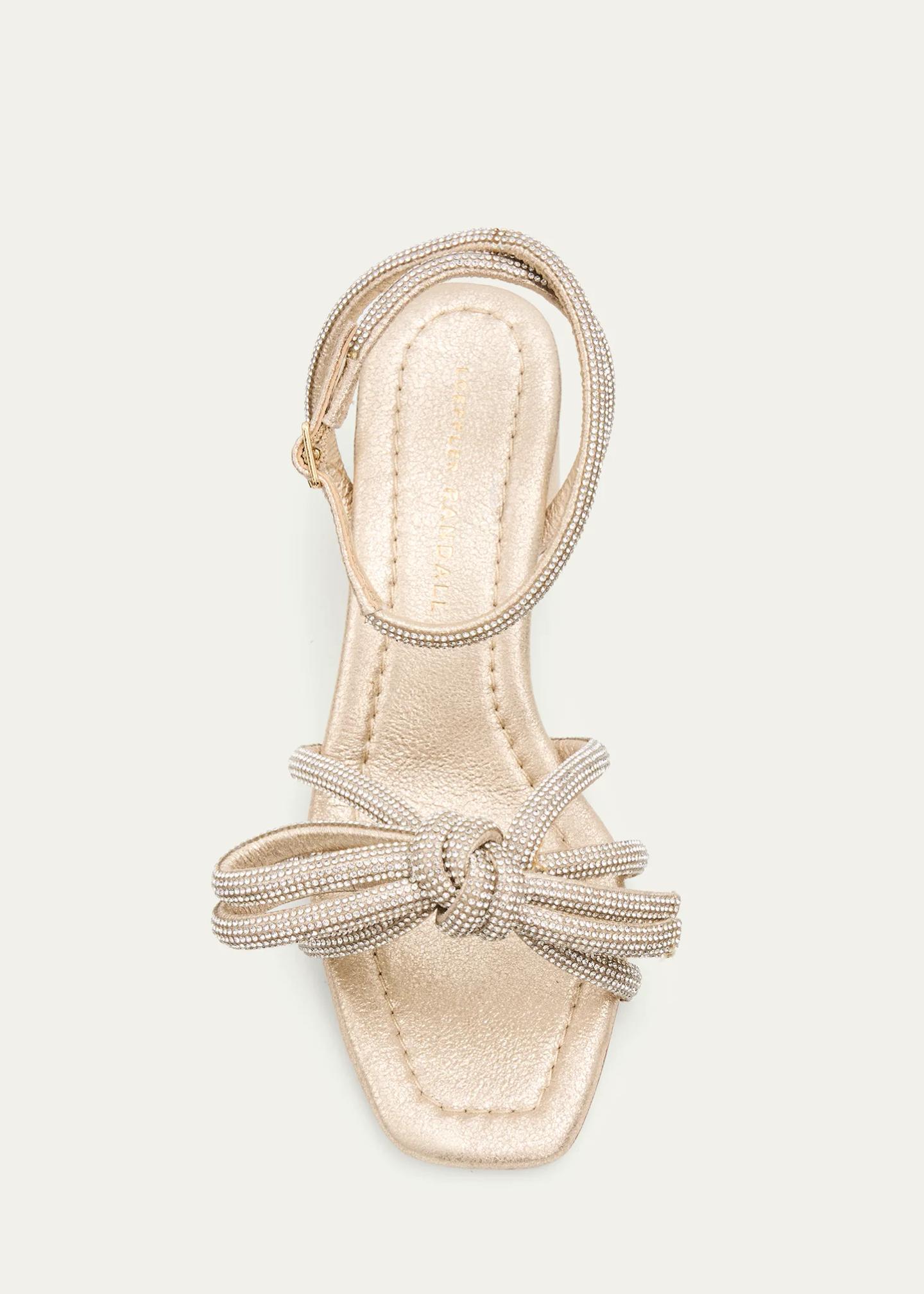 Loeffler Randall Mikel Strass Bow Ankle-Strap Sandals - Bergdorf