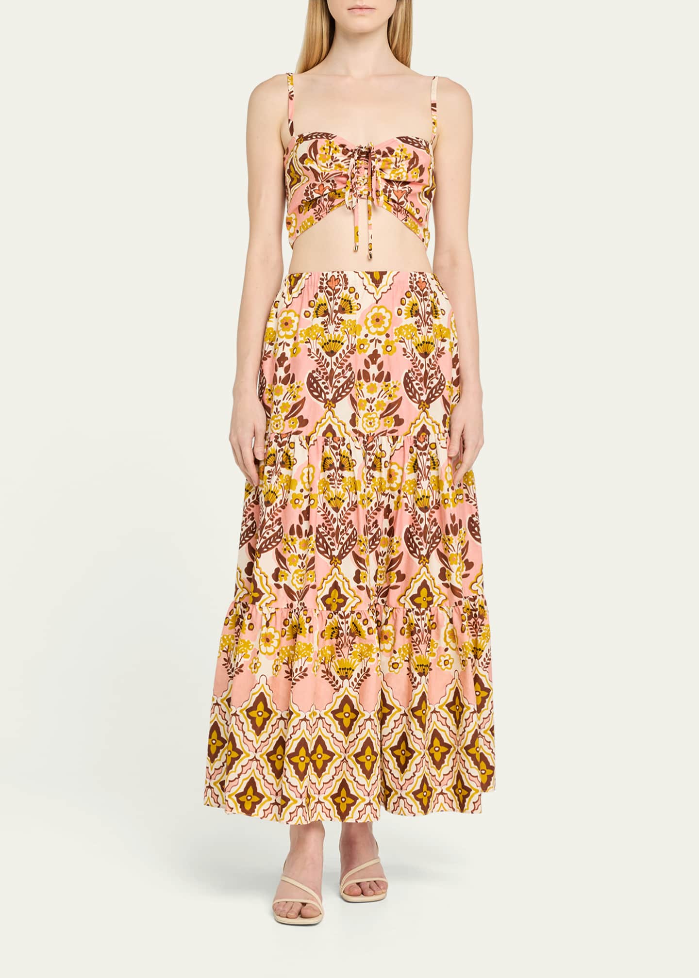 Cara Cara Maidstone Ruched Sweetheart Crop Top Image 2 of 5