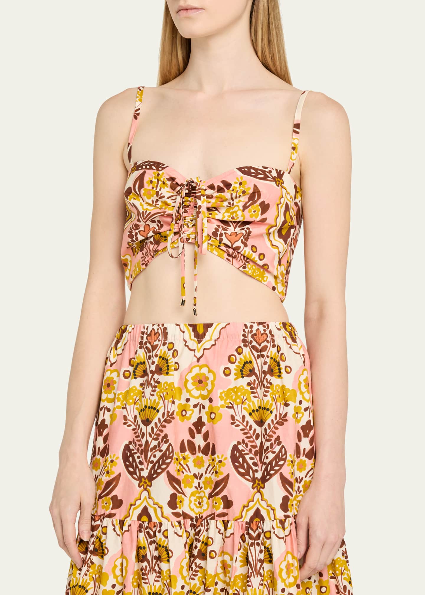 Cara Cara Maidstone Ruched Sweetheart Crop Top Image 4 of 5