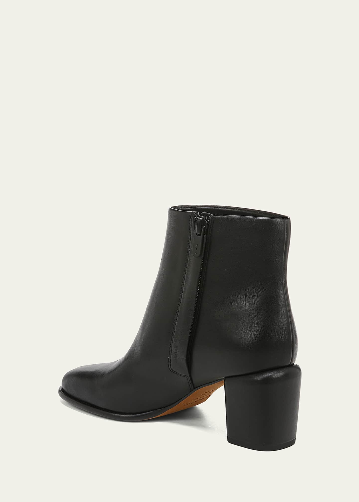 Vince Maggie Leather Zip Ankle Booties - Bergdorf Goodman