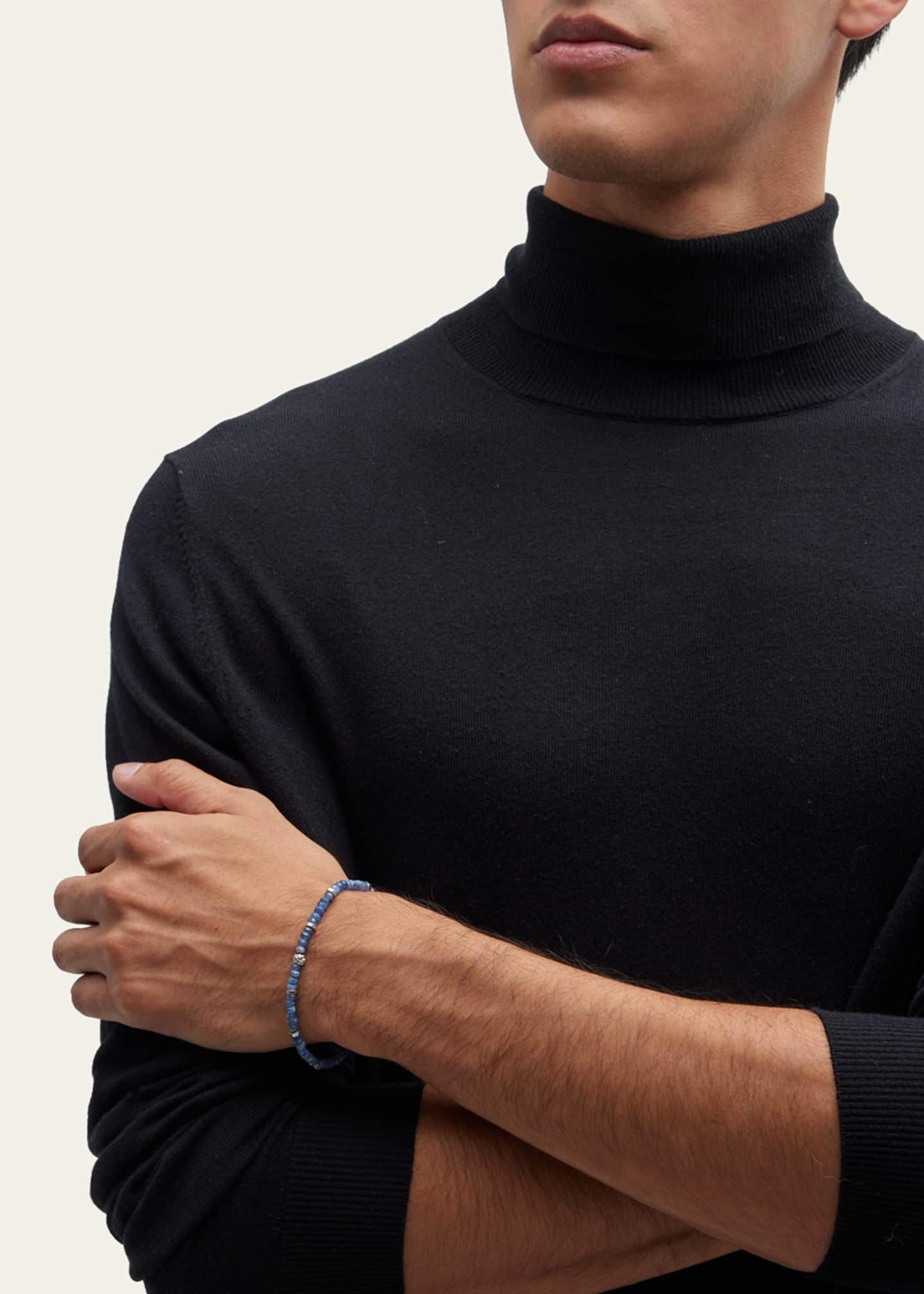 Tateossian Men's Nodo Beaded Sapphire Bracelet, Medium Bergdorf Goodman