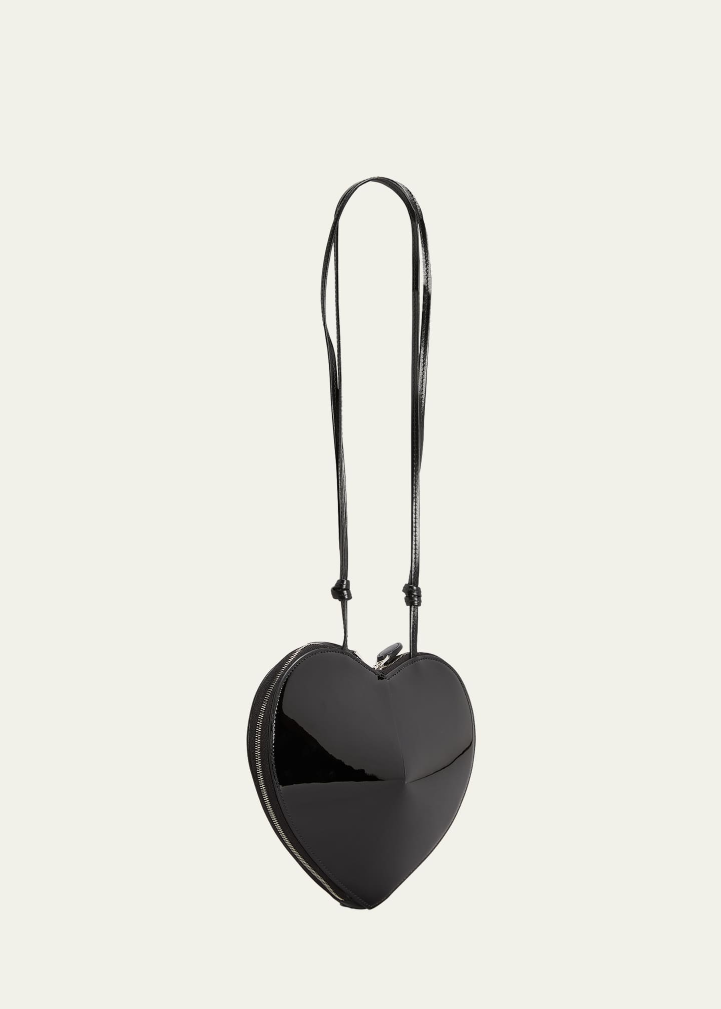 Le Coeur Leather Shoulder Bag in Black - Alaia