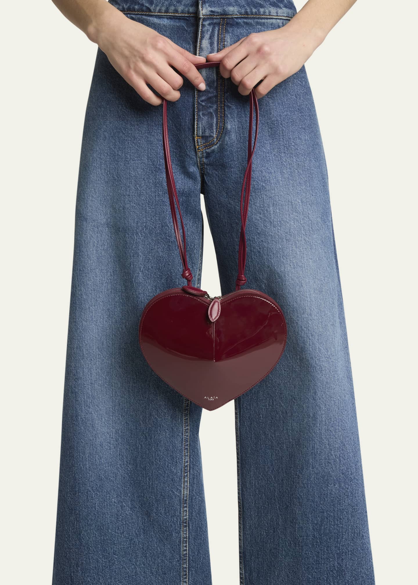 ALAIA Le Coeur Crossbody Bag in Patent Leather - Bergdorf