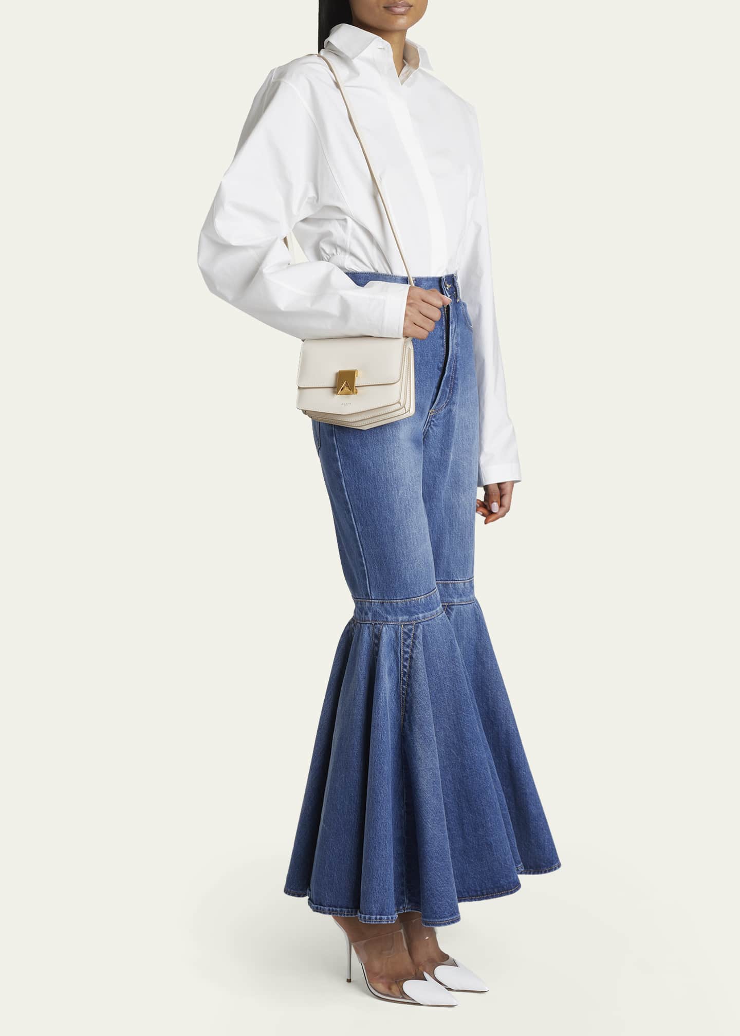 ALAIA Le Papa Small Saddle Crossbody Bag Image 5 of 5
