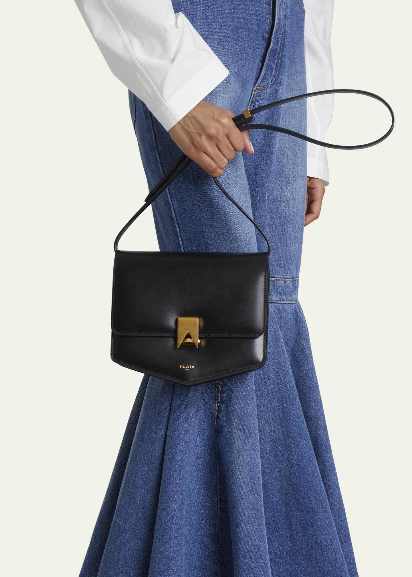 ALAIA Le Papa Flap Leather Crossbody Bag Bergdorf Goodman