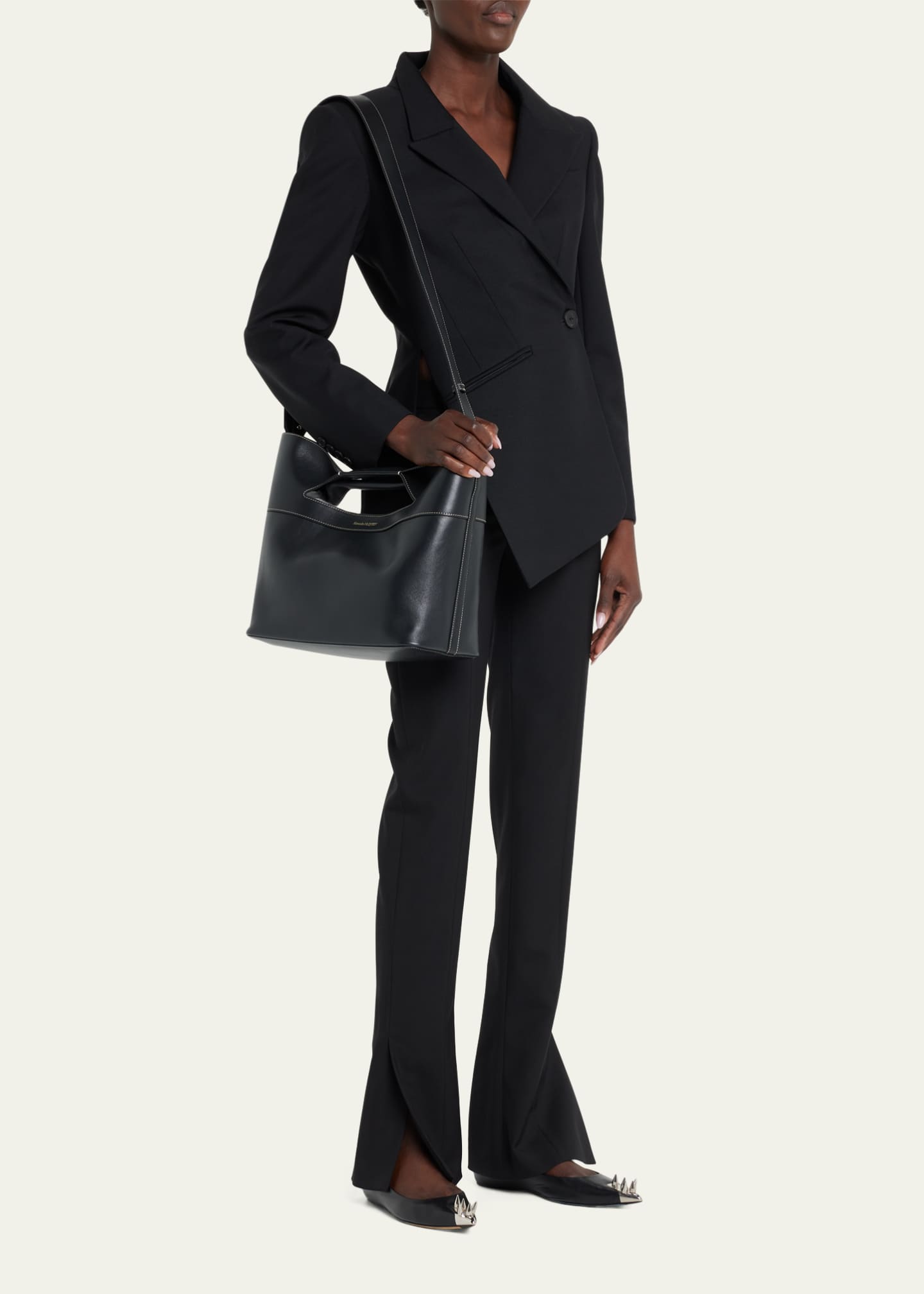Alexander McQueen The Bow Small Leather Top Handle Bag Bergdorf