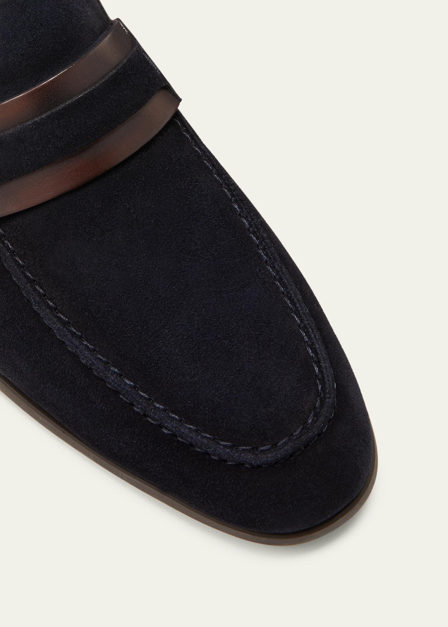 NEW MAGNANNI men\'s daniel suede loafer in navy Magnanni Men main image 2
