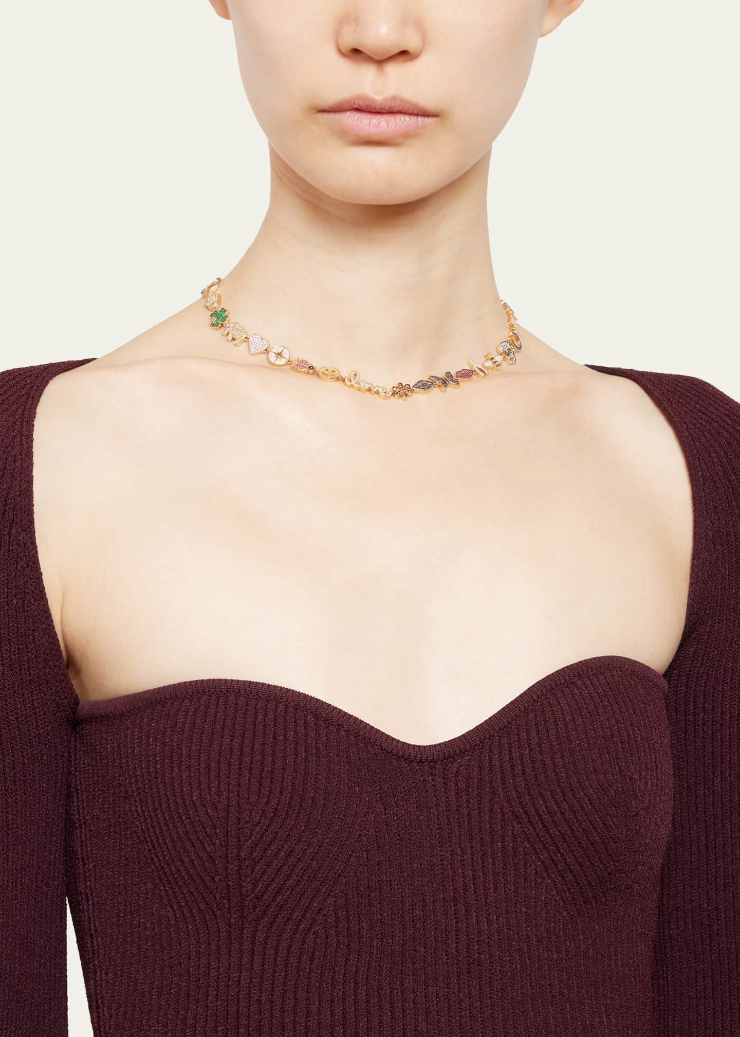 Sydney Evan Multicolor Anniversary Icon Necklace Image 2 of 4