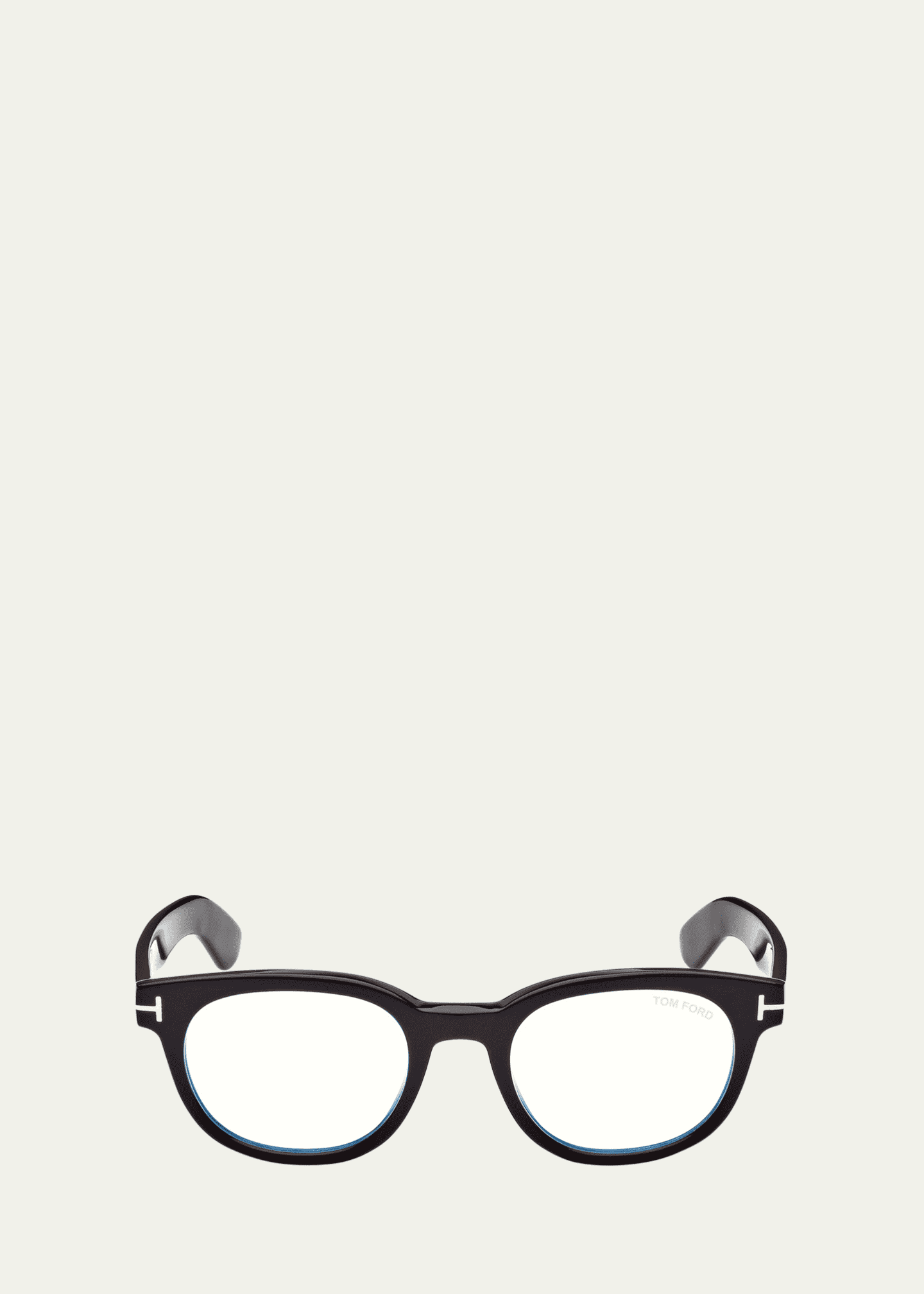 TOM FORD Men s Acetate Blue Light Blocking Round Glasses