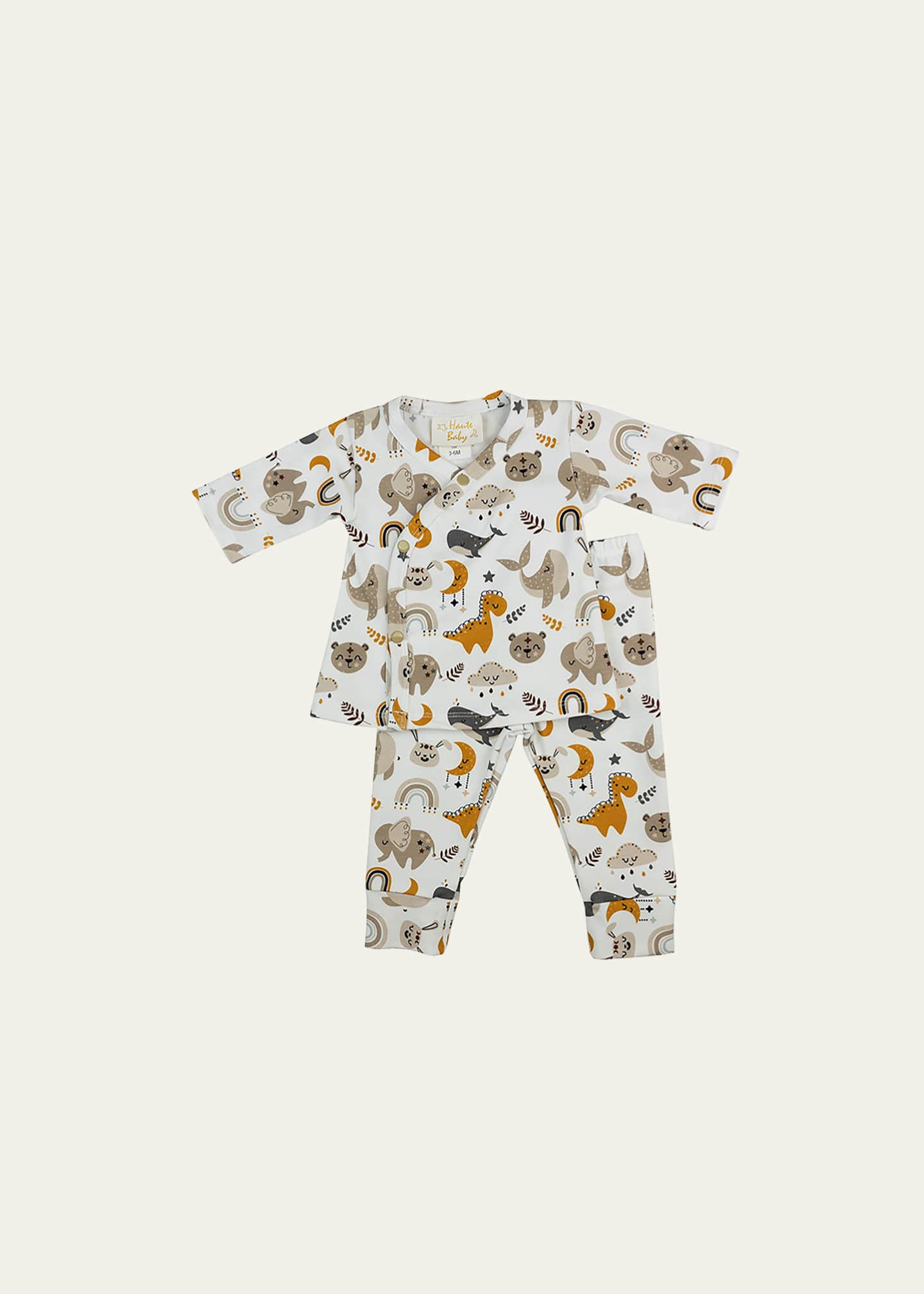 Haute Baby Boy's Safari Love Top W/ Pants Set, Size Newborn-12M