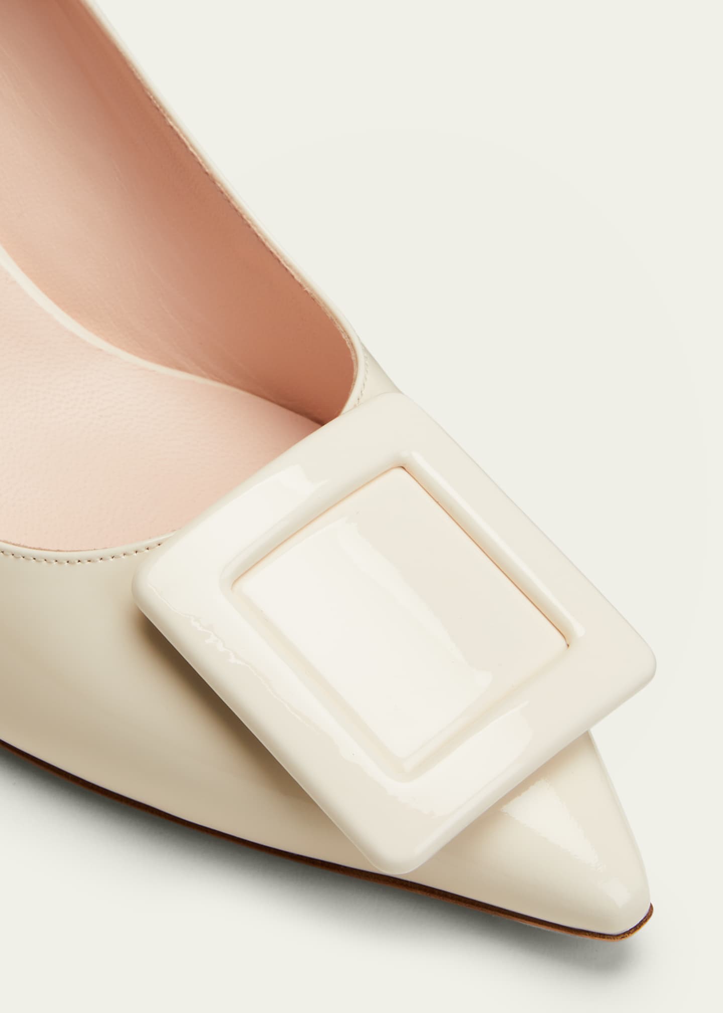 Roger Vivier Viv In The City Leather Buckle Pumps Image 5 of 5
